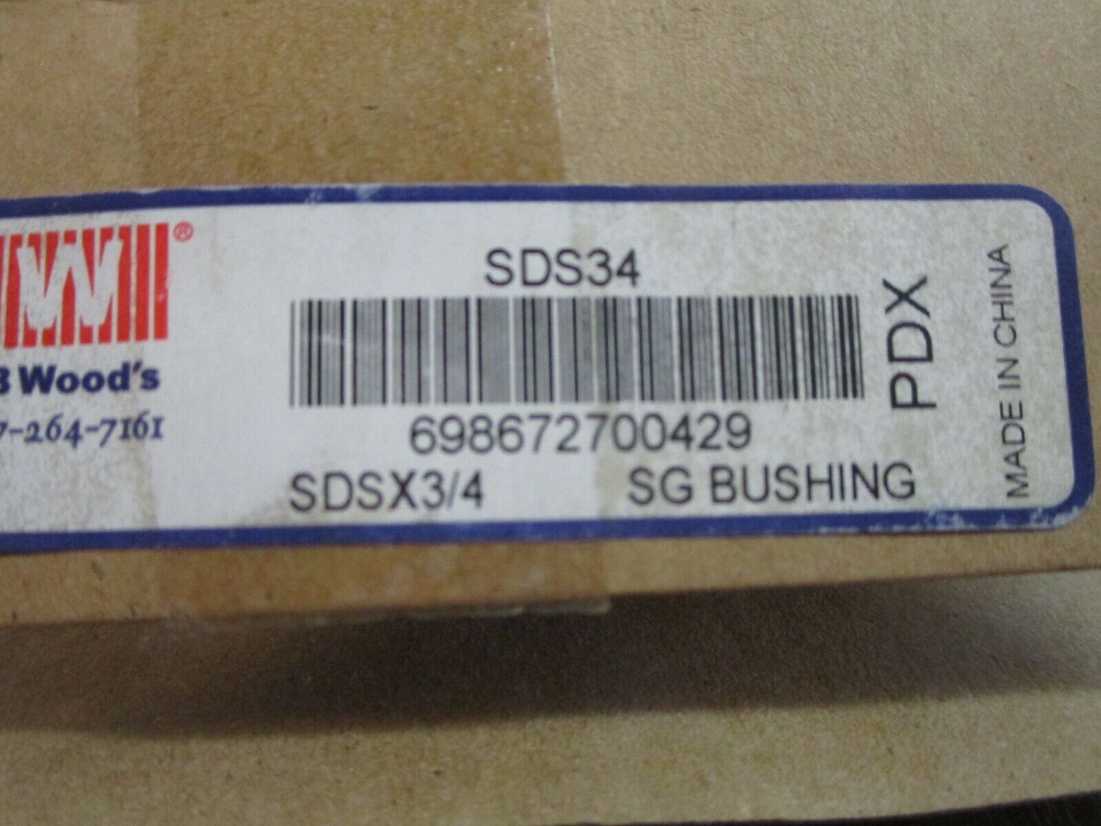TB Wood's Quick Detachable Bushing 5YLH8 / SDSX3/4 PDX 3/4" Bore New Surplus