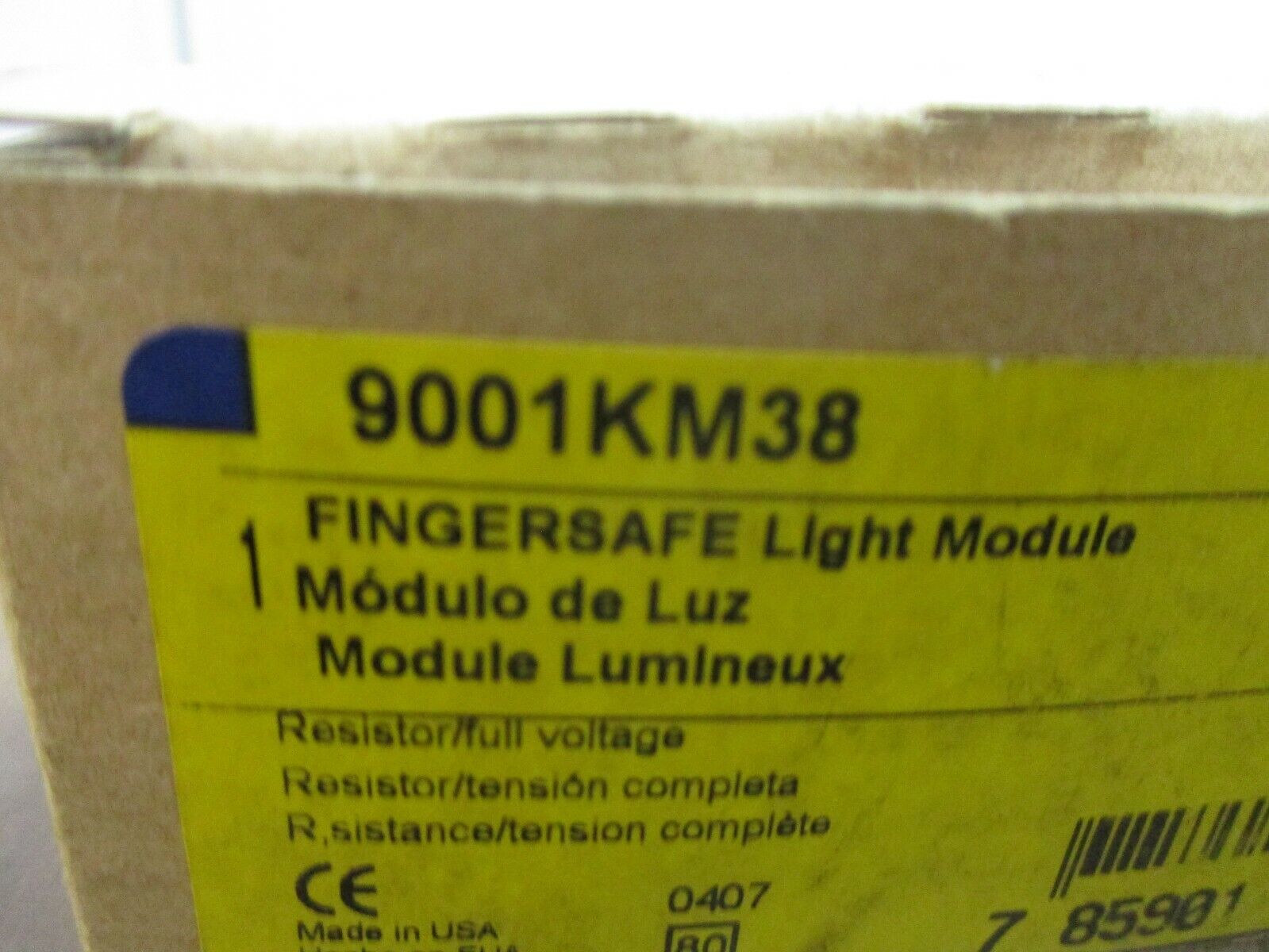 Square D Fingersafe Light Module 9001KM38 Ser. H New Surplus