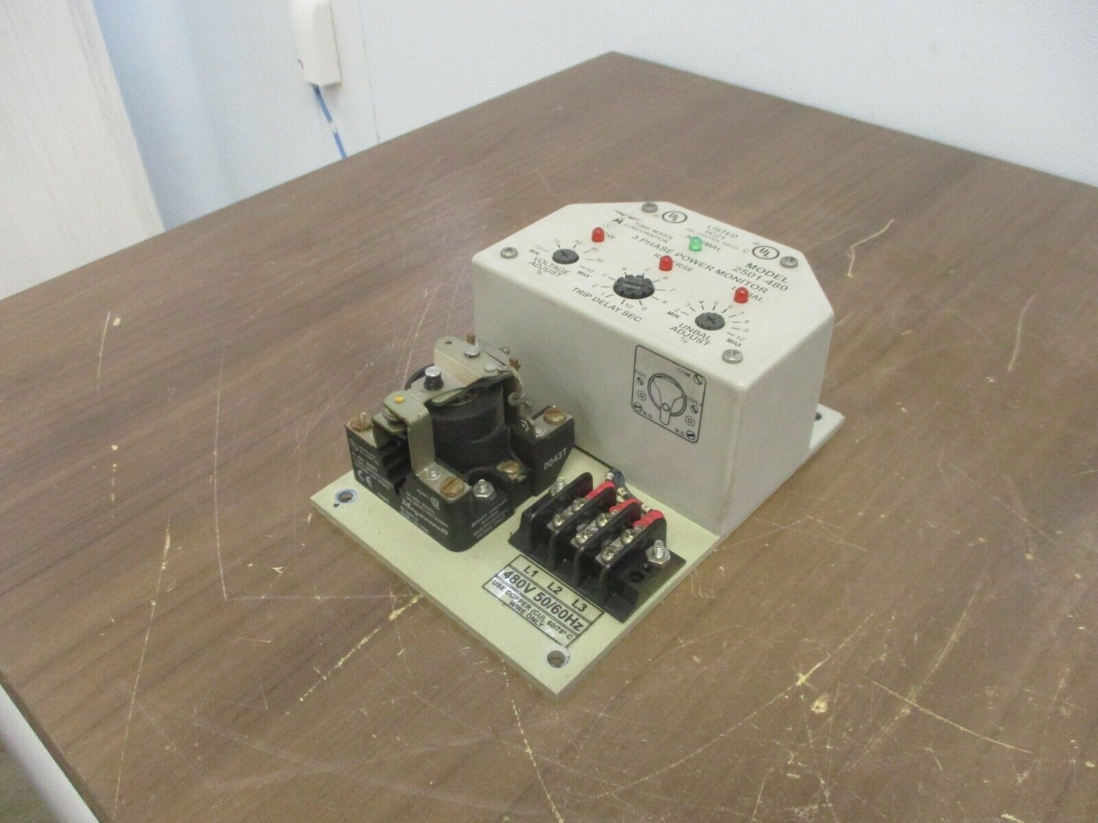 Time Mark 3 Phase Power Monitor 2501-480 Delay: 1-10 sec Used