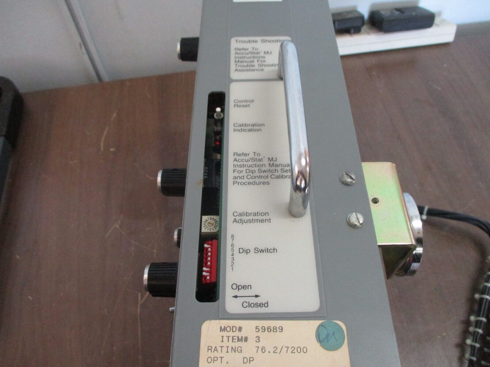 Siemens Accu/Stat Voltage Regulator Control Panel MJ-3A Used