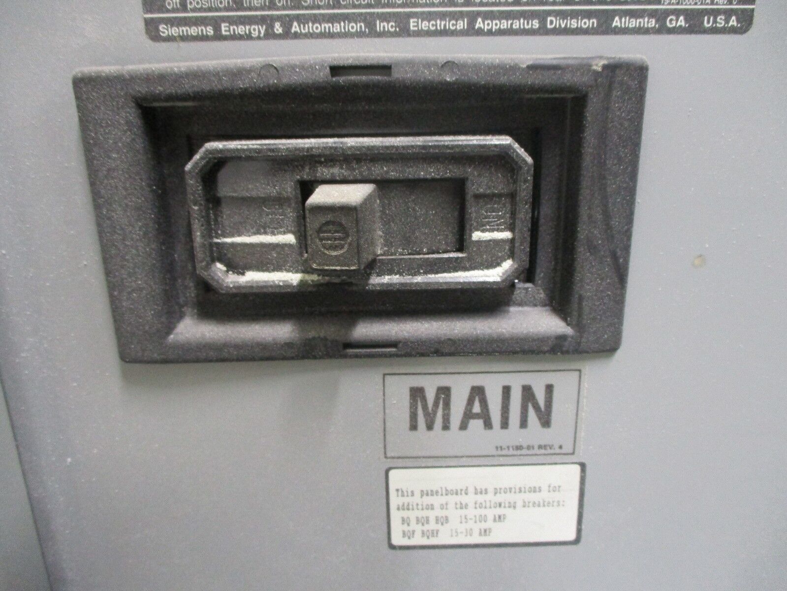 Siemens Main Breaker Circuit Breaker Panel BG42MB4150STM 150A Main 42-Slot Used
