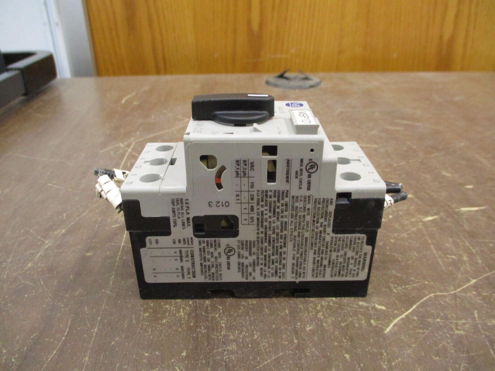 Allen-Bradley Manual Motor Protector 140M-C2E-B16 Ser. C Trip: 1.0-1.6A Used