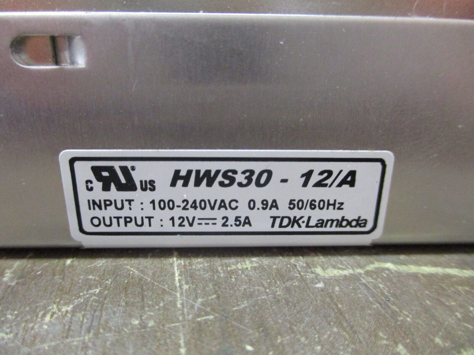 TDK-Lambda Power Supply HWS30-12/A Input: 100-240VAC 0.9A 50/60Hz Used