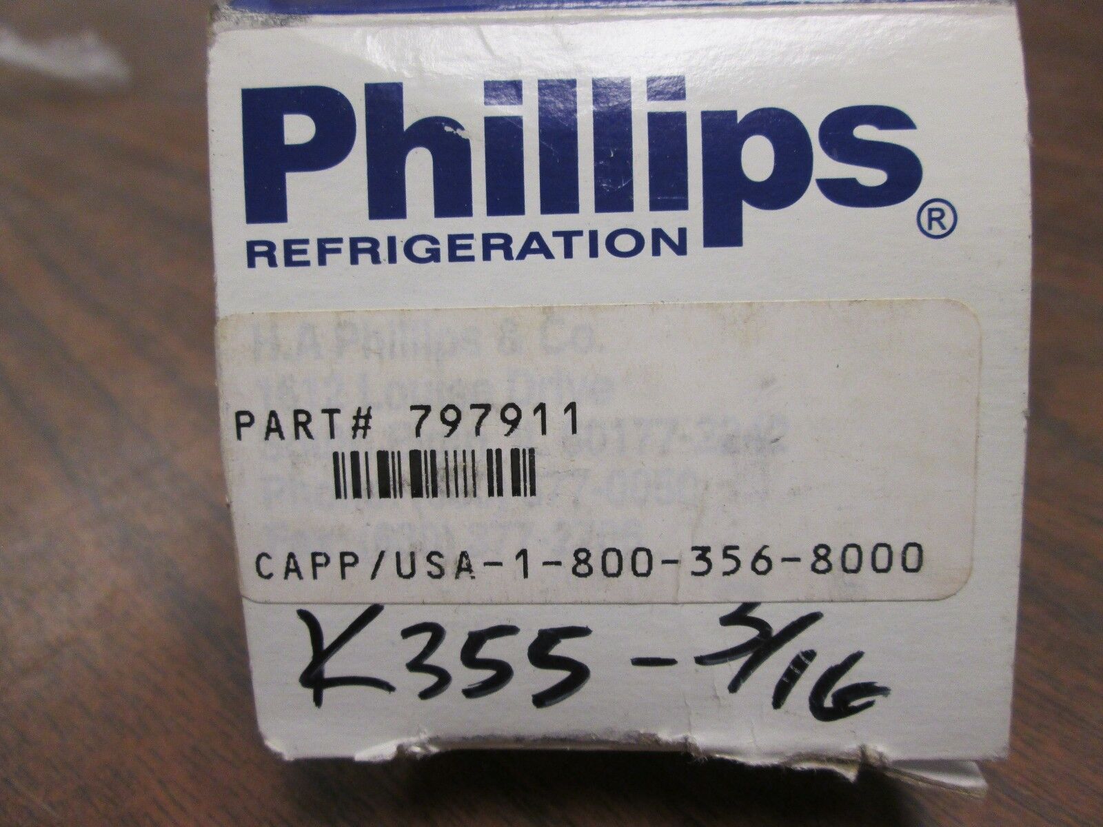 Phillips Refrigeration Cartridge Kit K355-3/16 New Surplus