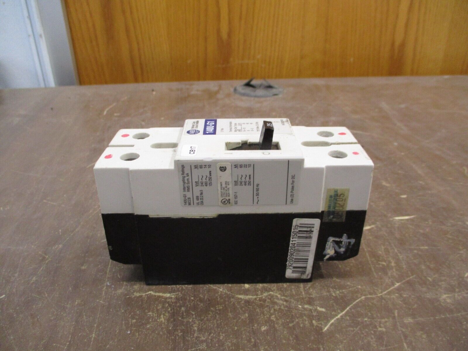 Allen-Bradley 140U-G1 Circuit Breaker 68C2925H03 25A 2P Used