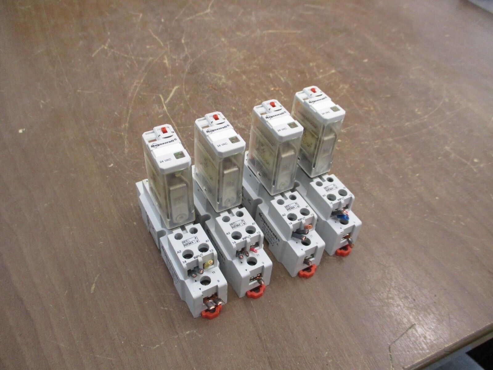 Magnecraft Relay 781XAXM4L-24A 24V Coil w/ Base *Lot of 4* Used