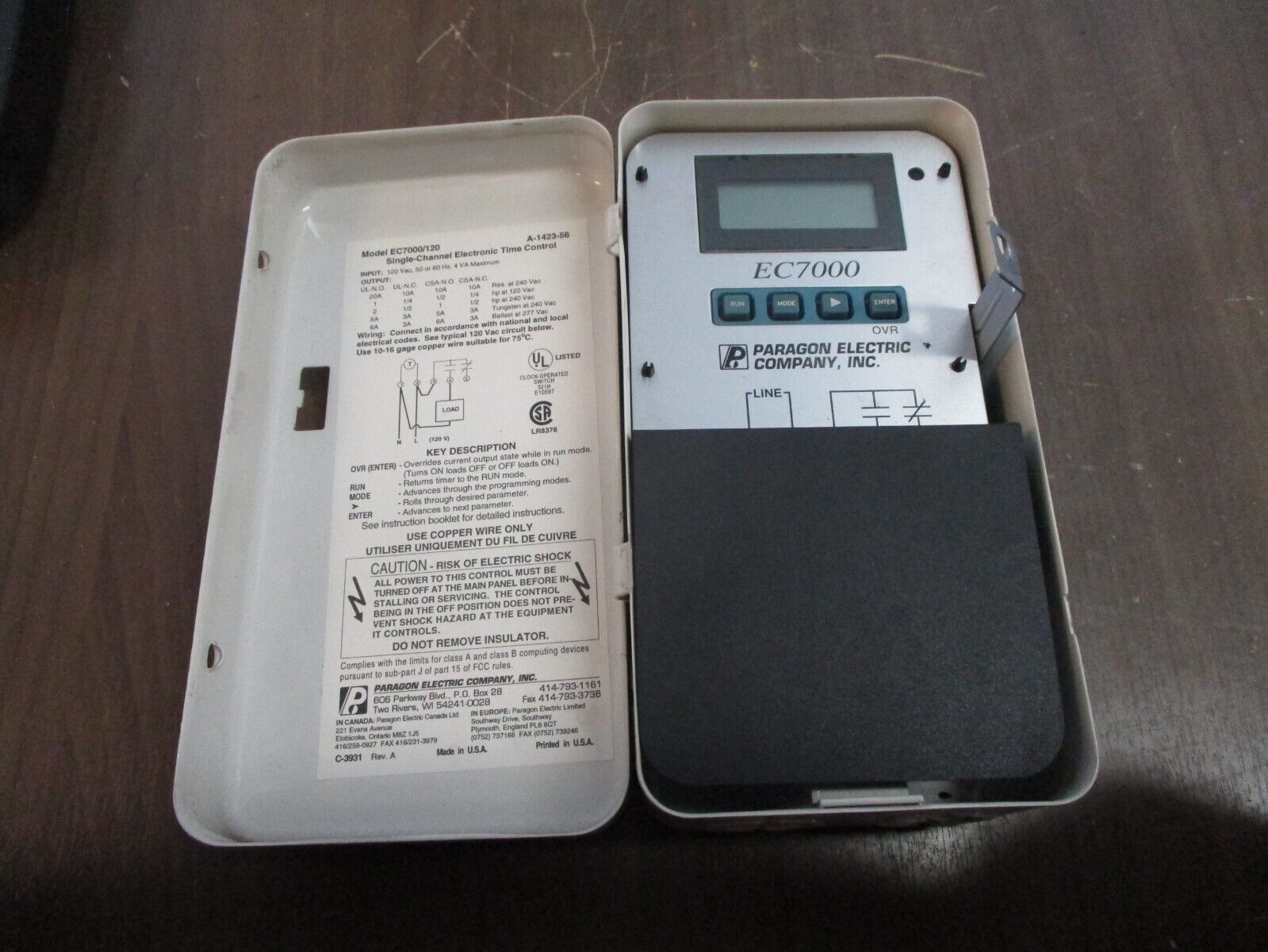 Paragon Electronic Time Control EC7000/120 Single-Channel 120V 50/60Hz Used