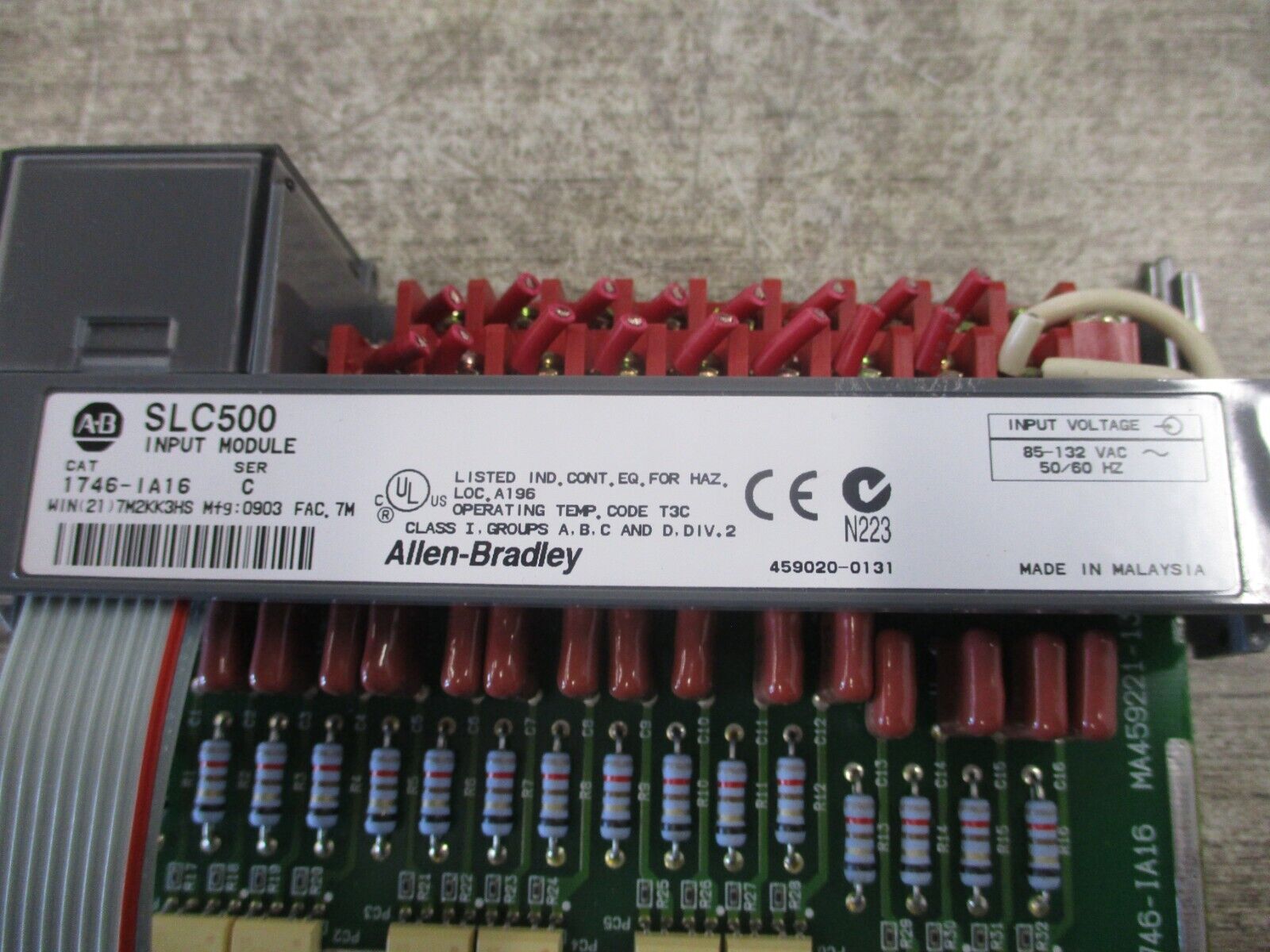 Allen-Bradley SLC500 Input Module 1746-IA16 85-132VAC 50/60Hz Ser. C Used