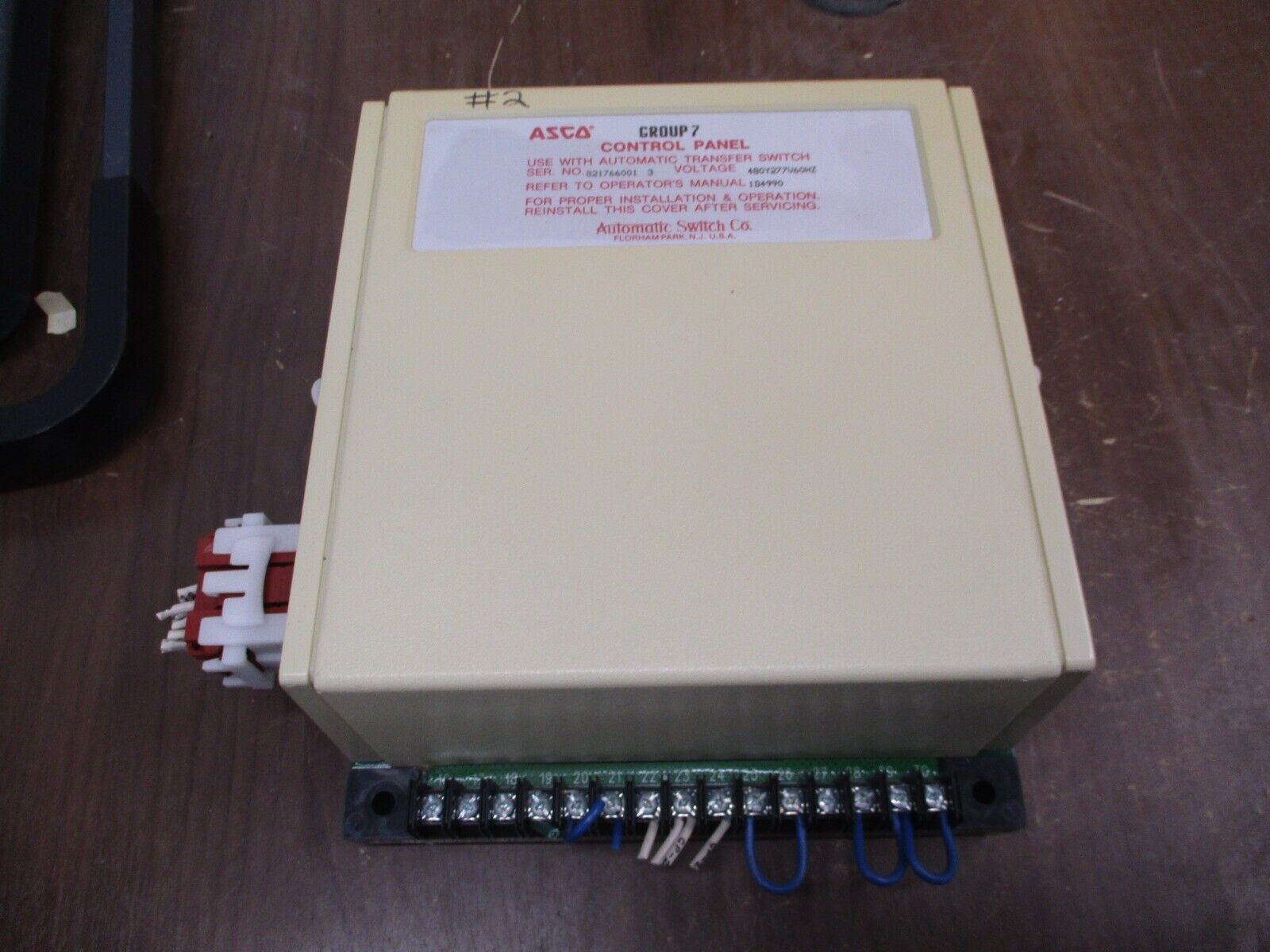 Asco Group 7 Control Panel JS459666-005 480Y/277V 60Hz Used