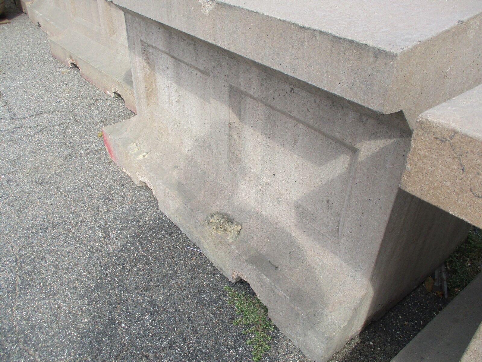 Petersen Decorative Concrete Security Barriers 4.5' Long 30" Wide 34" Tall Used