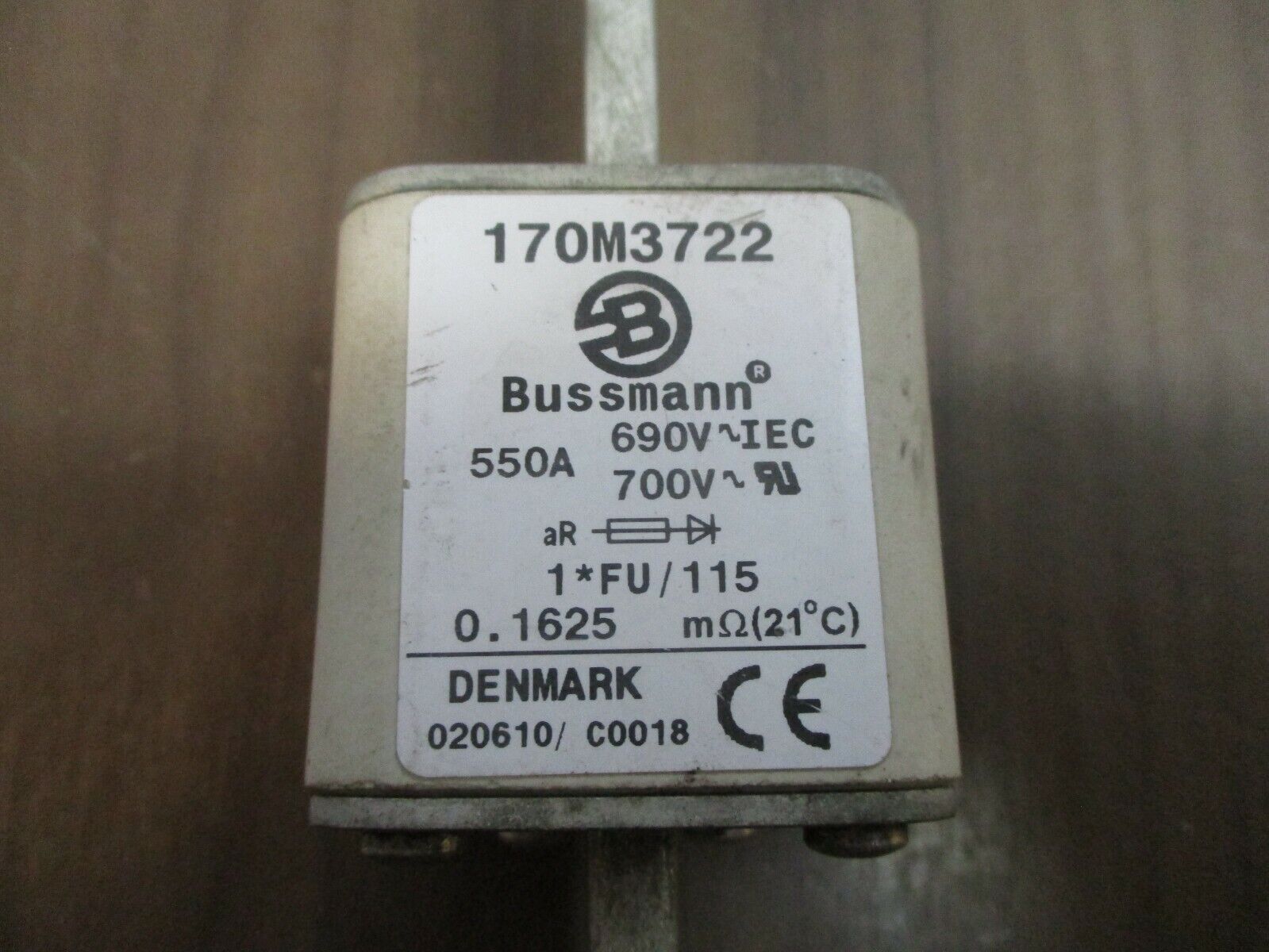 Bussmann Fuse 170M3722 550A 700V Used