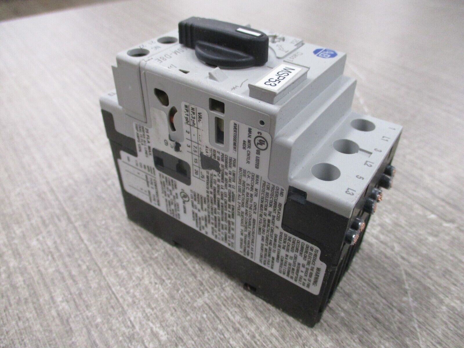 Allen-Bradley Manual Motor Protector 140M-D8E-C25 Ser. C Trip : 18-25A Used
