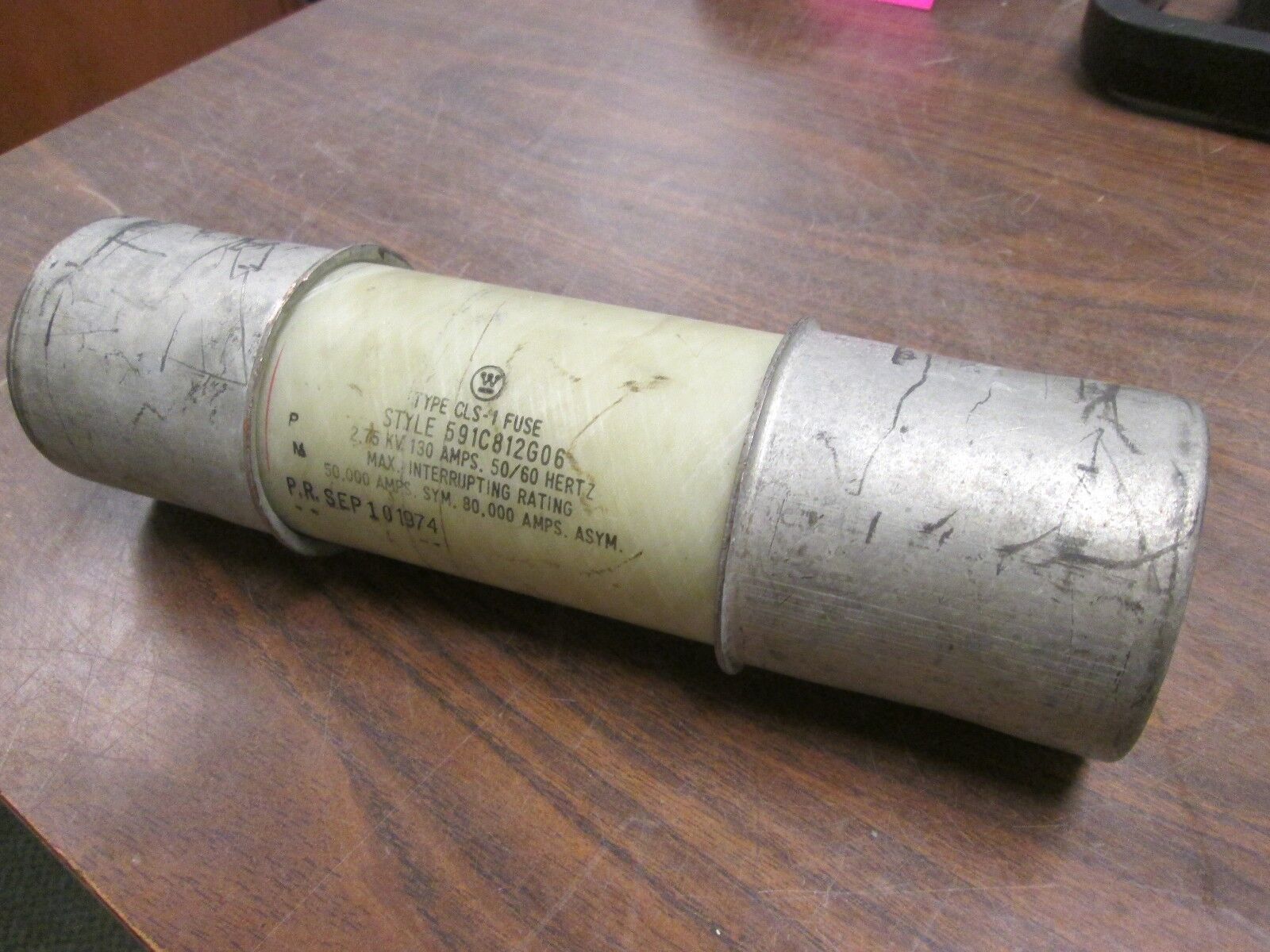 Westinghouse Type CLS-1 Medium Voltage Fuse 591C812G06 2.75KV 130A Used