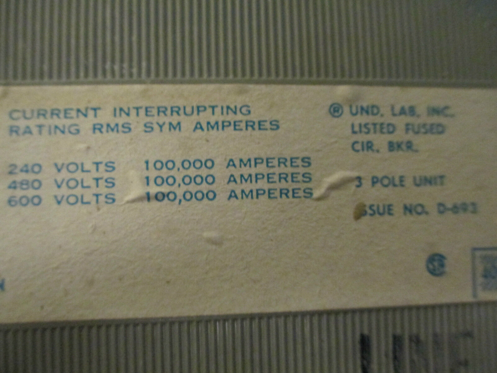 ITE Circuit Breaker CP3-B160 120V Shunt Trip 1600A 3Pole