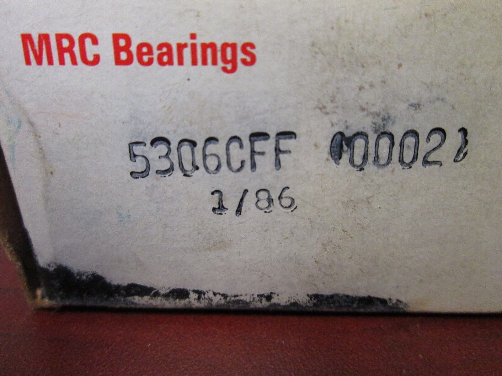 MRC Ball Bearing 5306CFF Inside Diameter 30MM Outside Diameter 72MM New Surplus