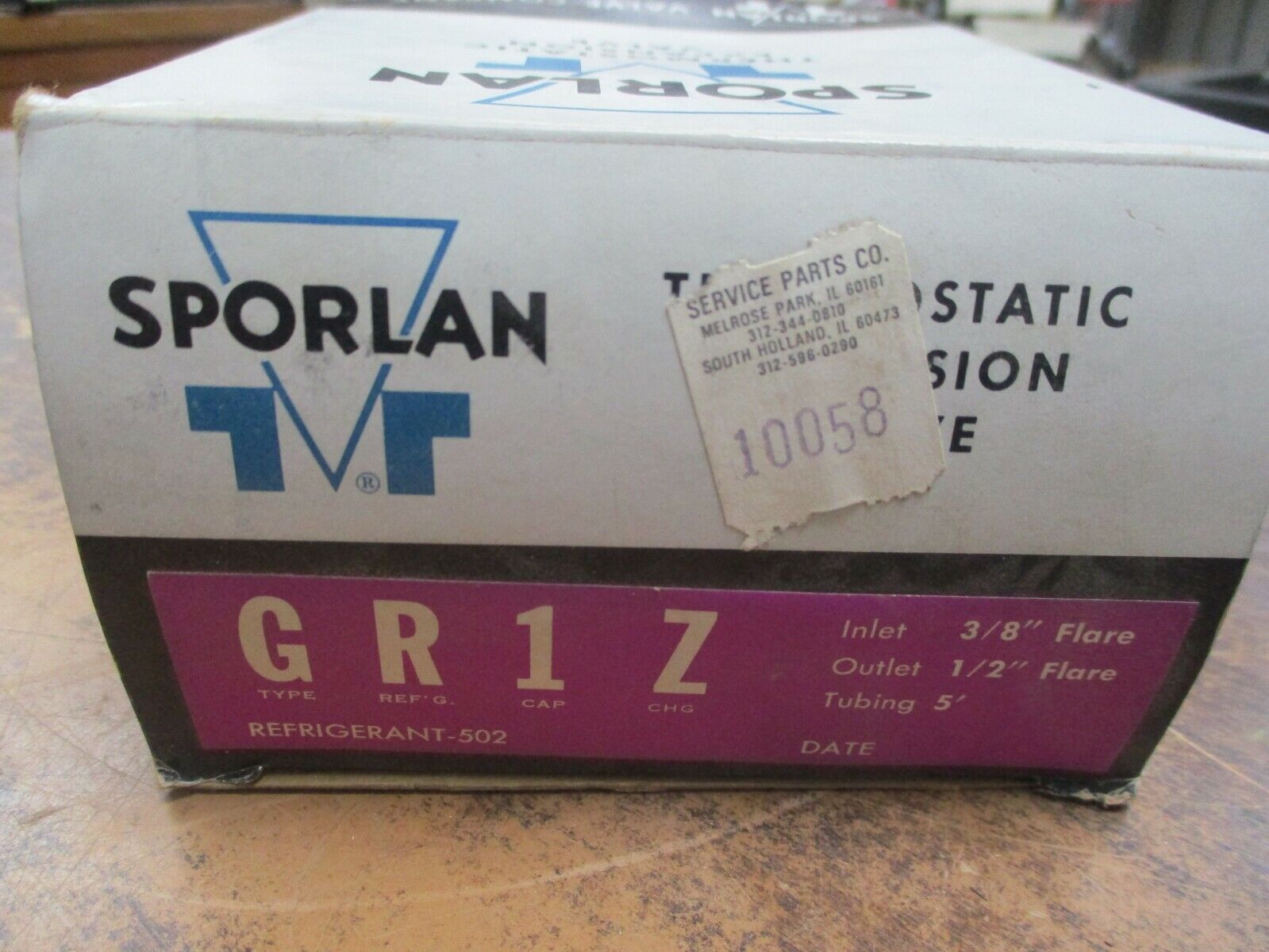 Sporlan Thermostatic Expansion Valve GR 1 Z Inlet: 3/8" Flare Outlet: 1/2" Flare