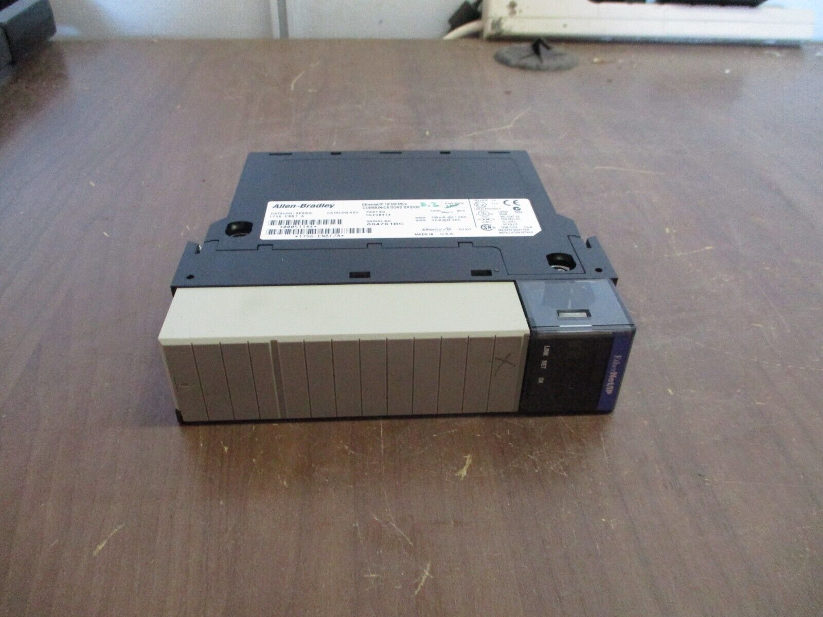 Allen-Bradley Ethernet/IP Comm. Bridge Module 1756-ENBT Ser. A 10/100Mb/s Used