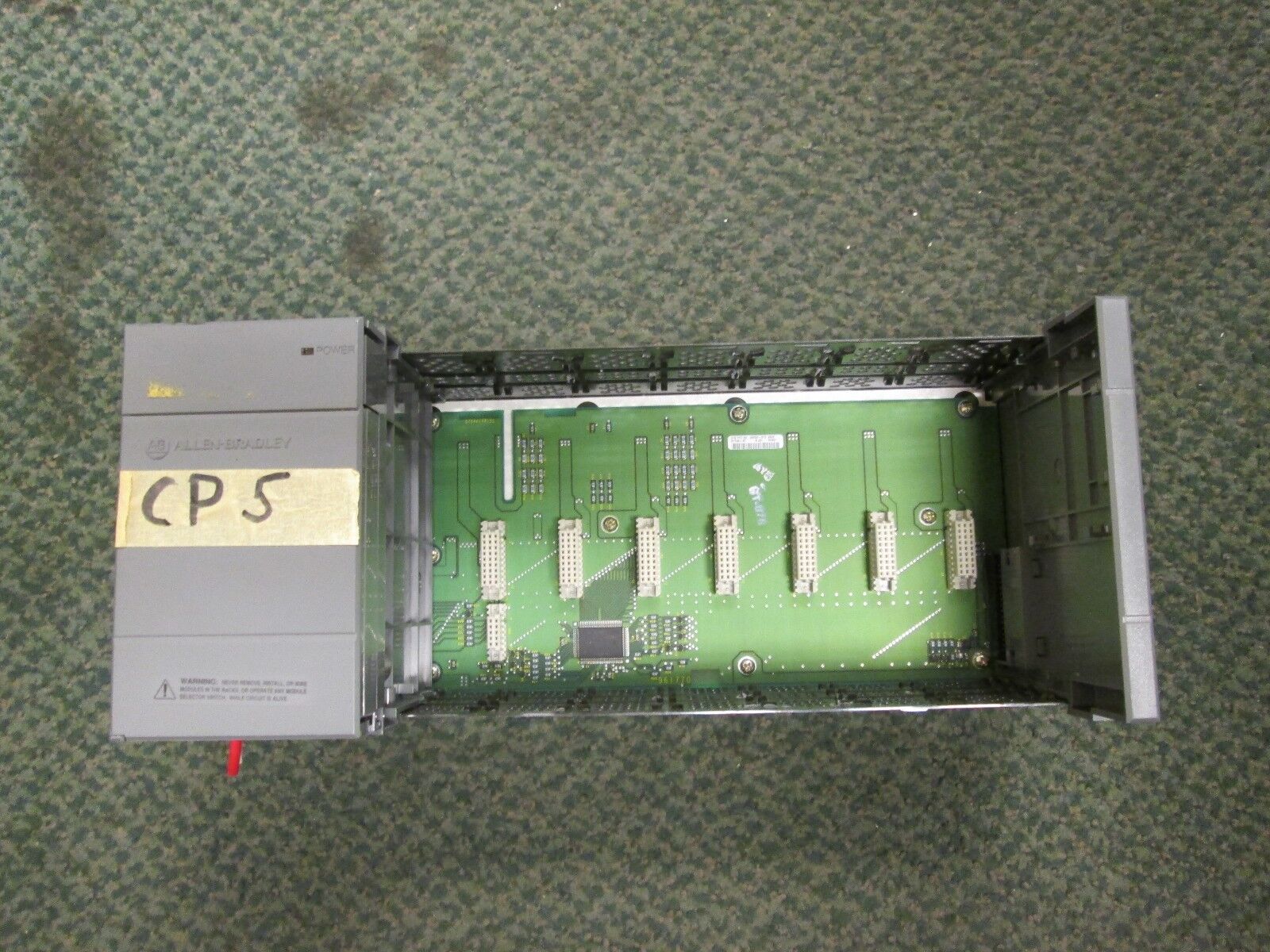 Allen-Bradley SLC 500 PLC Rack w/ Power Supply 1746-A7 / 1746-P2 7-Slot Used