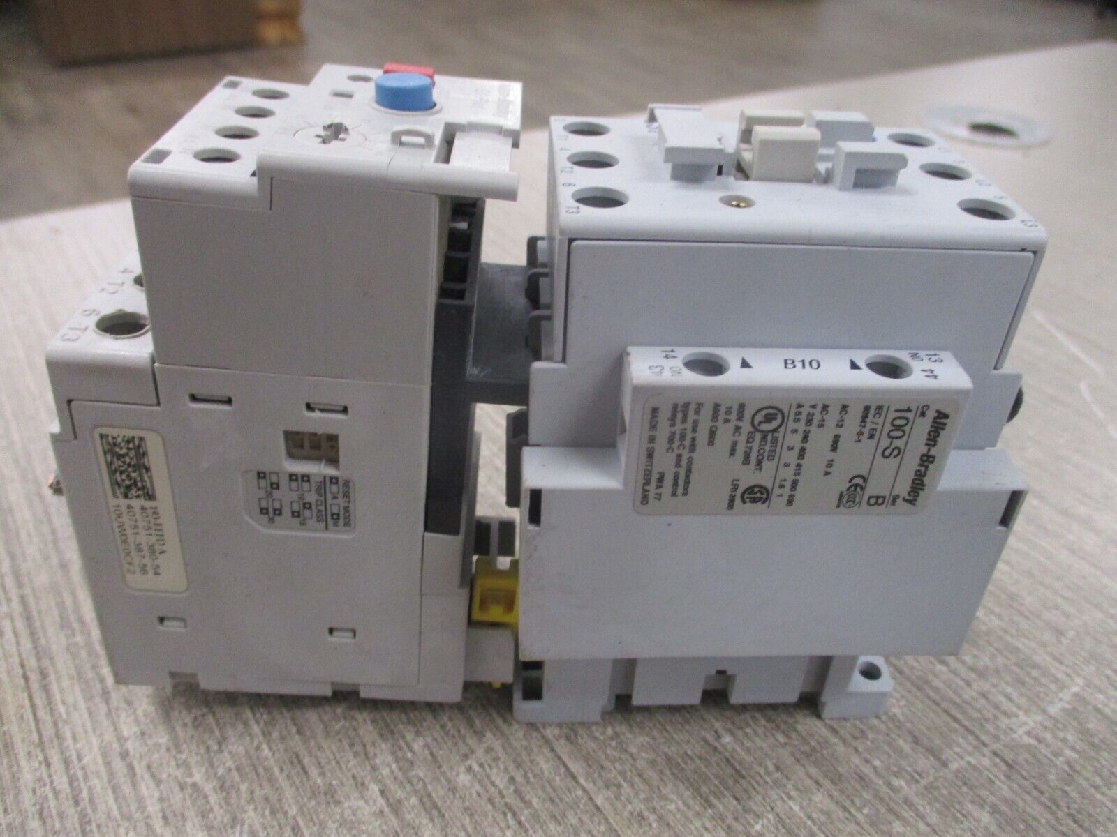 Allen-Bradley Starter 100-C37*00/193-EEFD 120V Coil Trip : 9-45A 600V Used
