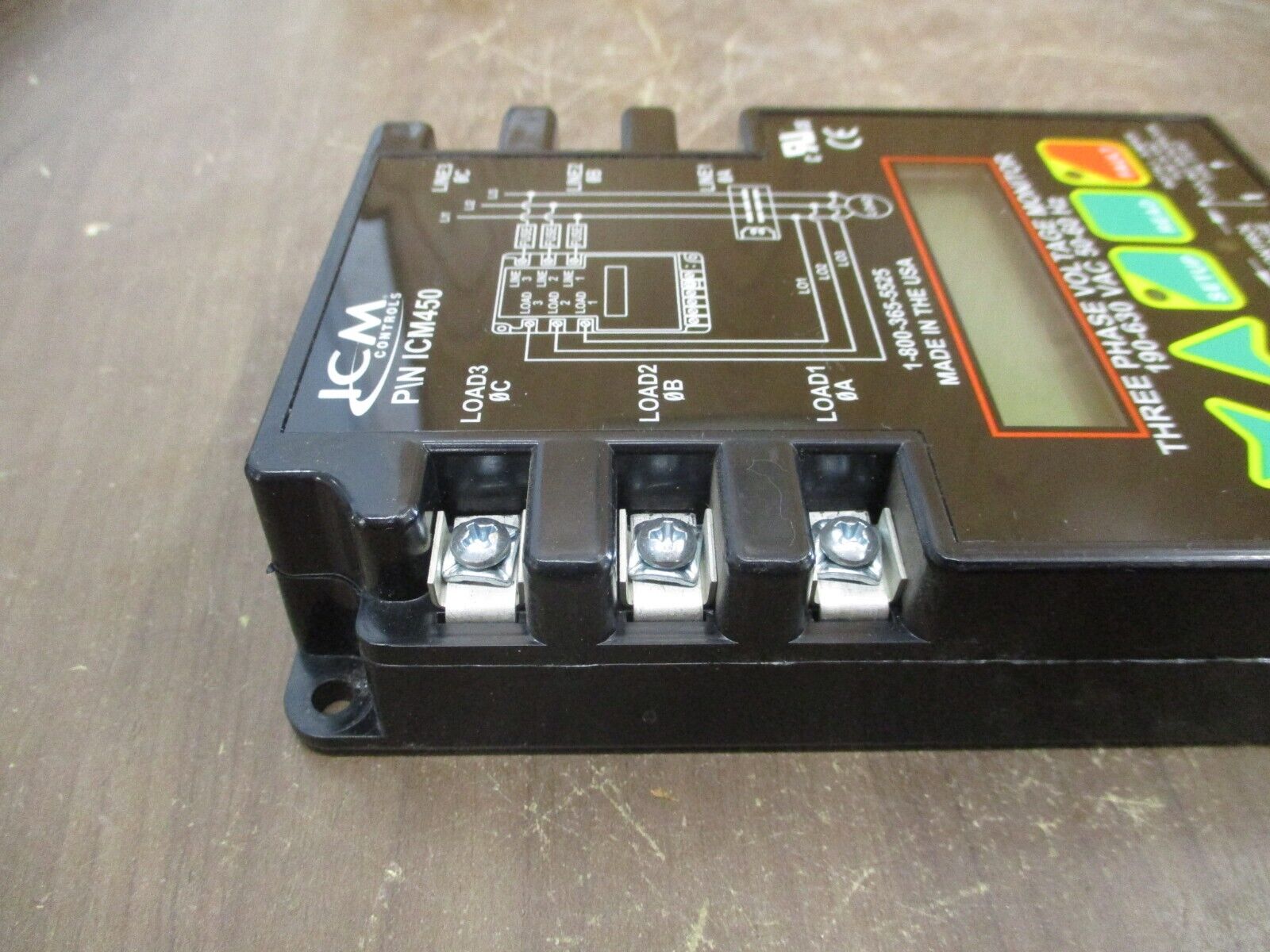 ICM Controls 3Ph Voltage Monitor ICM450 190-630V 50-60Hz Used