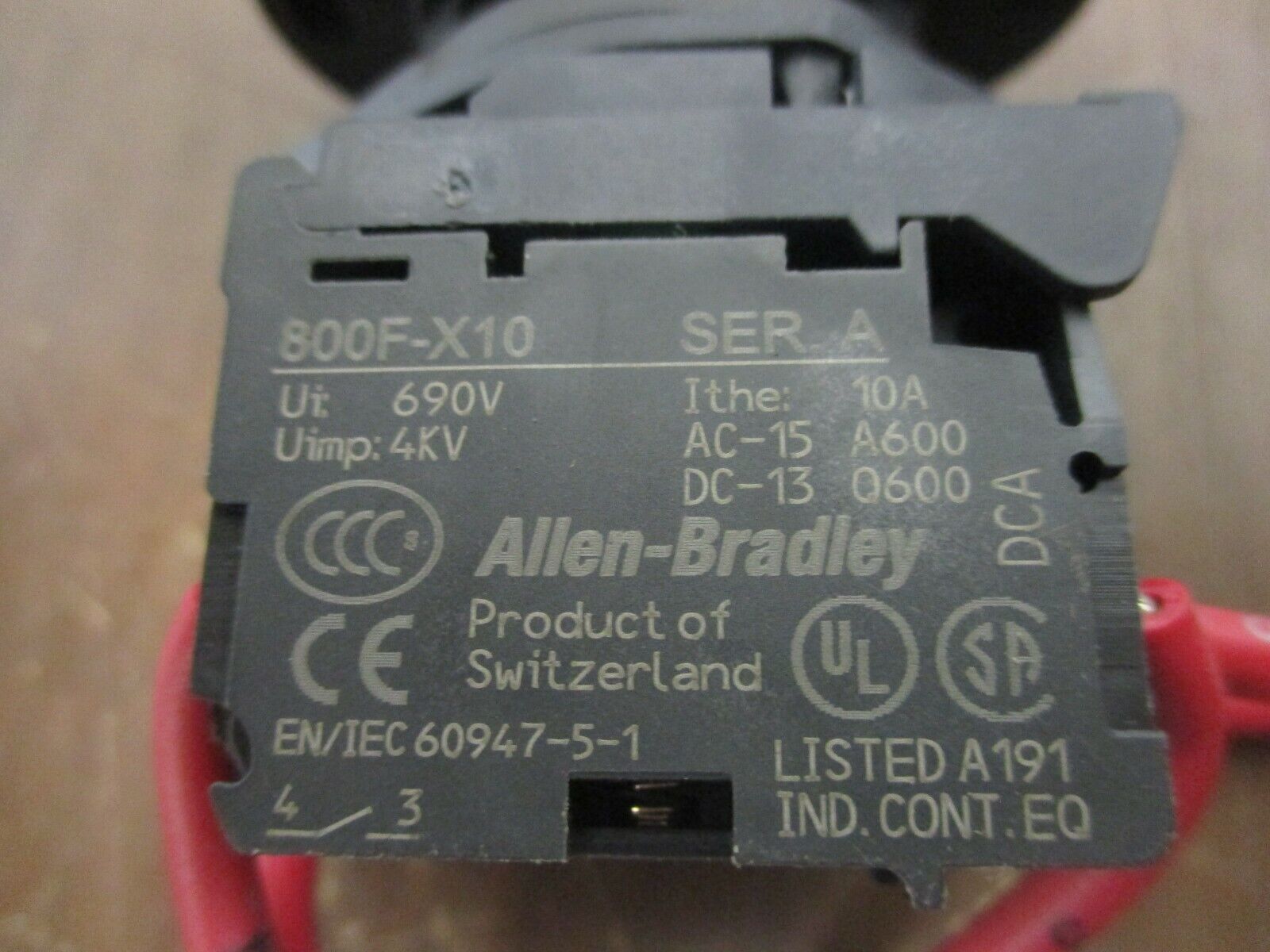 Allen-Bradley Start-Stop Pushbutton Kit 198-SSPB Green "I" Red "O" New Surplus