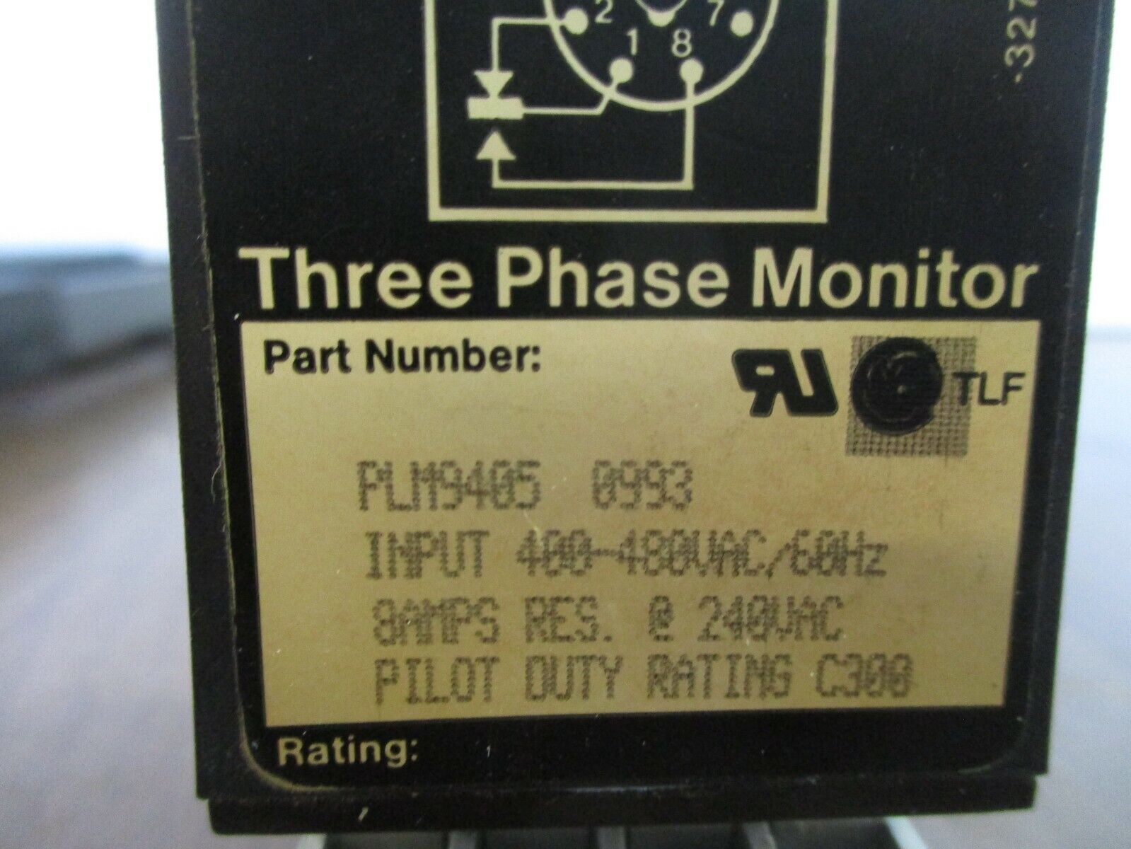 SSAC 3-Phase Monitor PLM9405 0993 400-480V 60Hz w/ Base Used