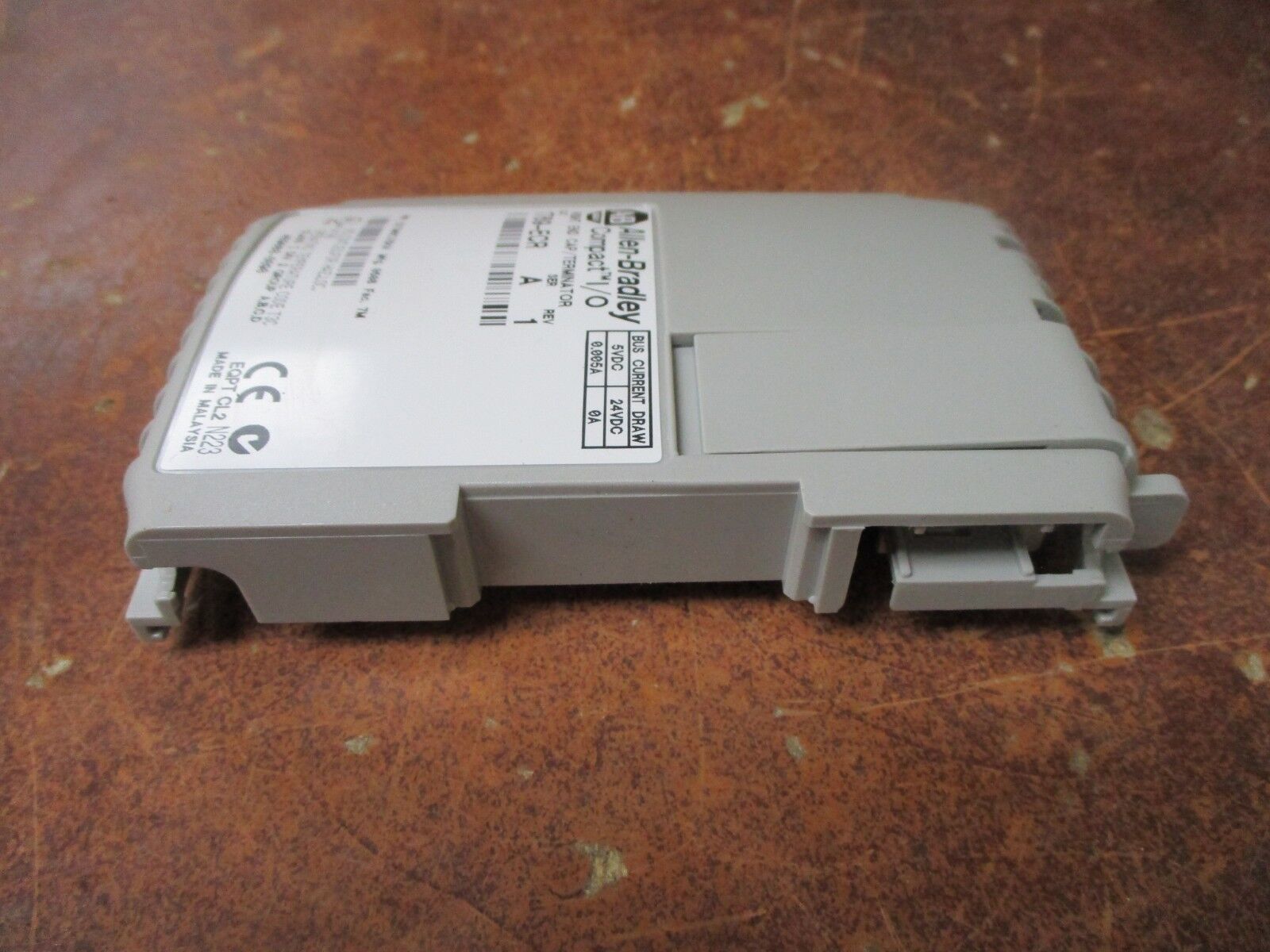 Allen-Bradley Compact I/O Right End Cap/Terminator 1769-ECR Ser. A Rev. 1 Used