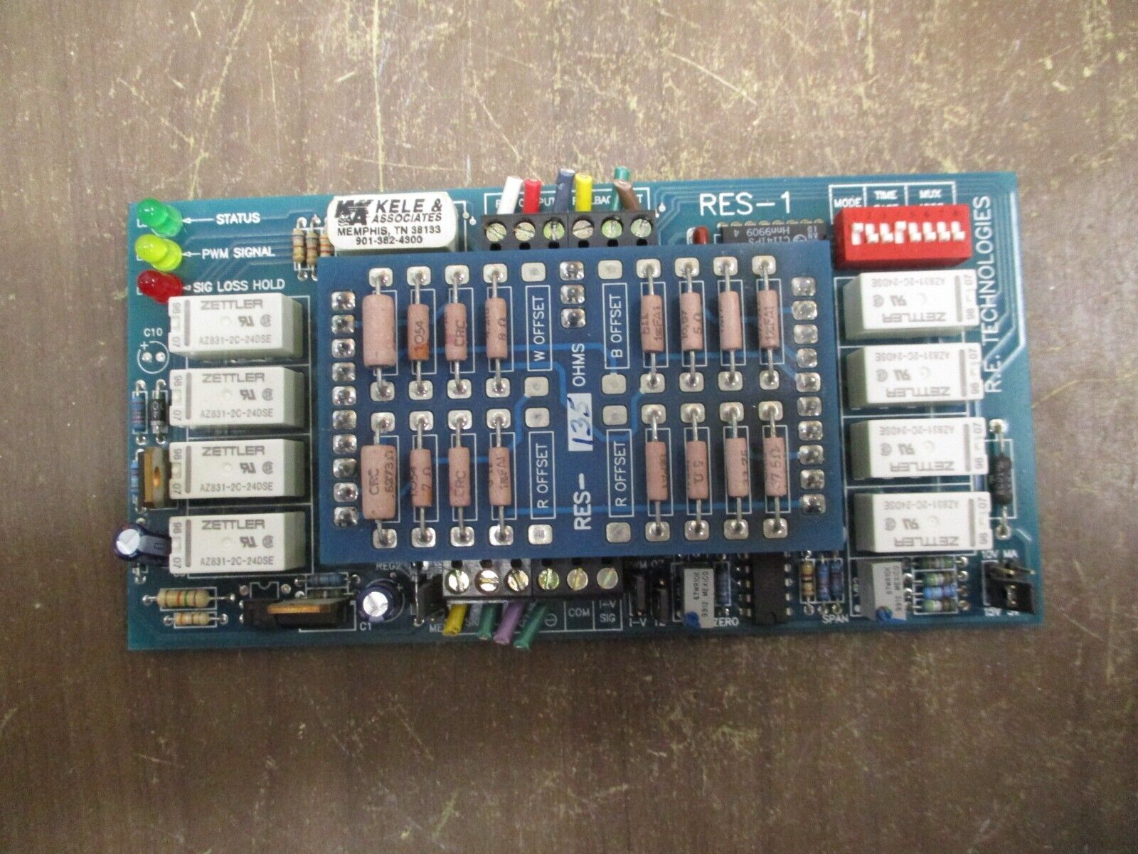 R.E. Technologies Control Board RES-1 Rev. 1.2 Used