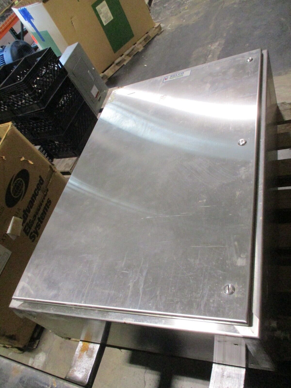 Relco Stainless Steel Enclosure Type 4X Size: 48" x 32" x 12" Used