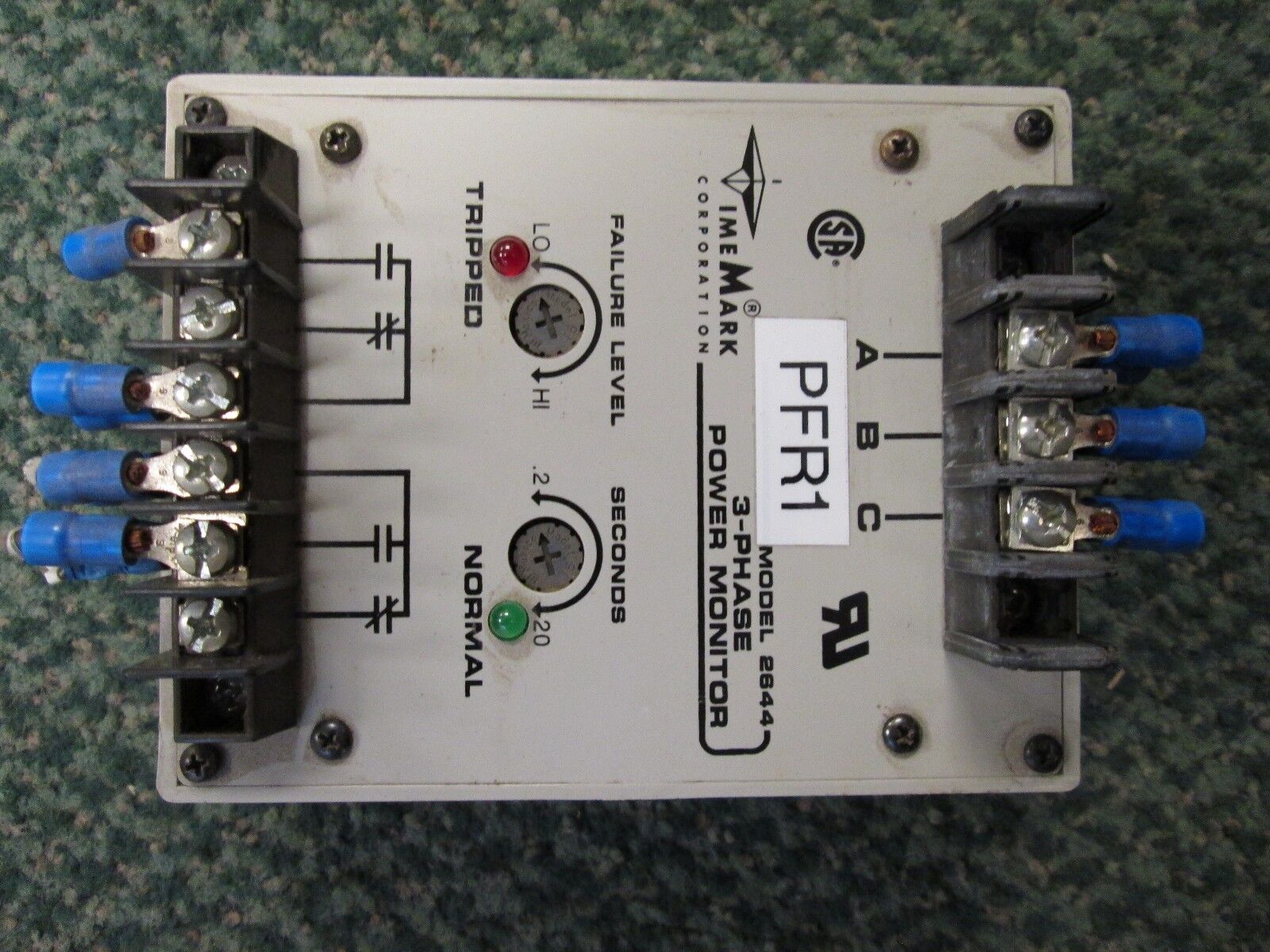 Time Mark Power Monitor A2644 120VAC 3PH 60Hz Used