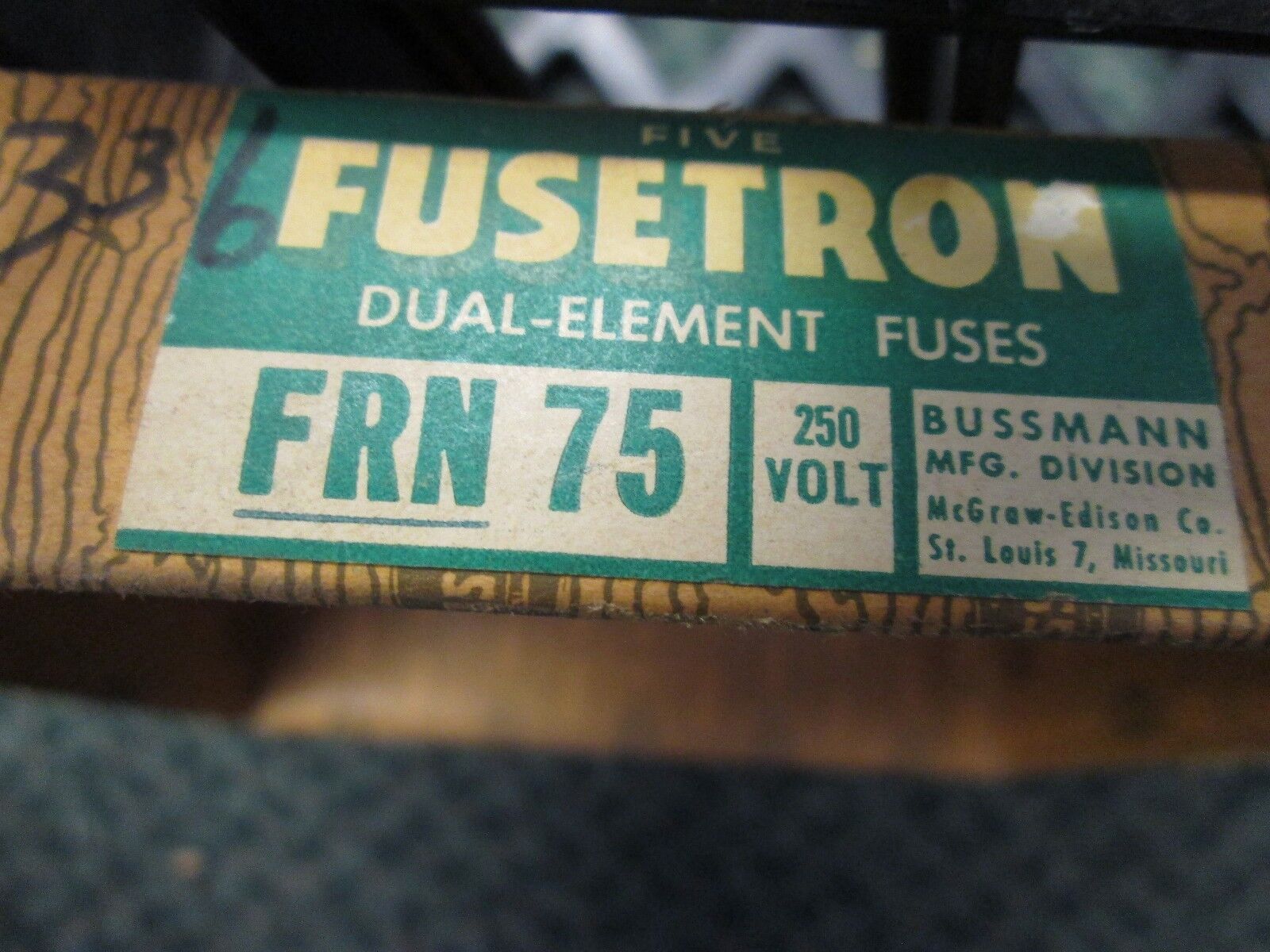 Bussmann Fusetron Fuse FRN75 75A 250V *Lot of 5* New Surplus