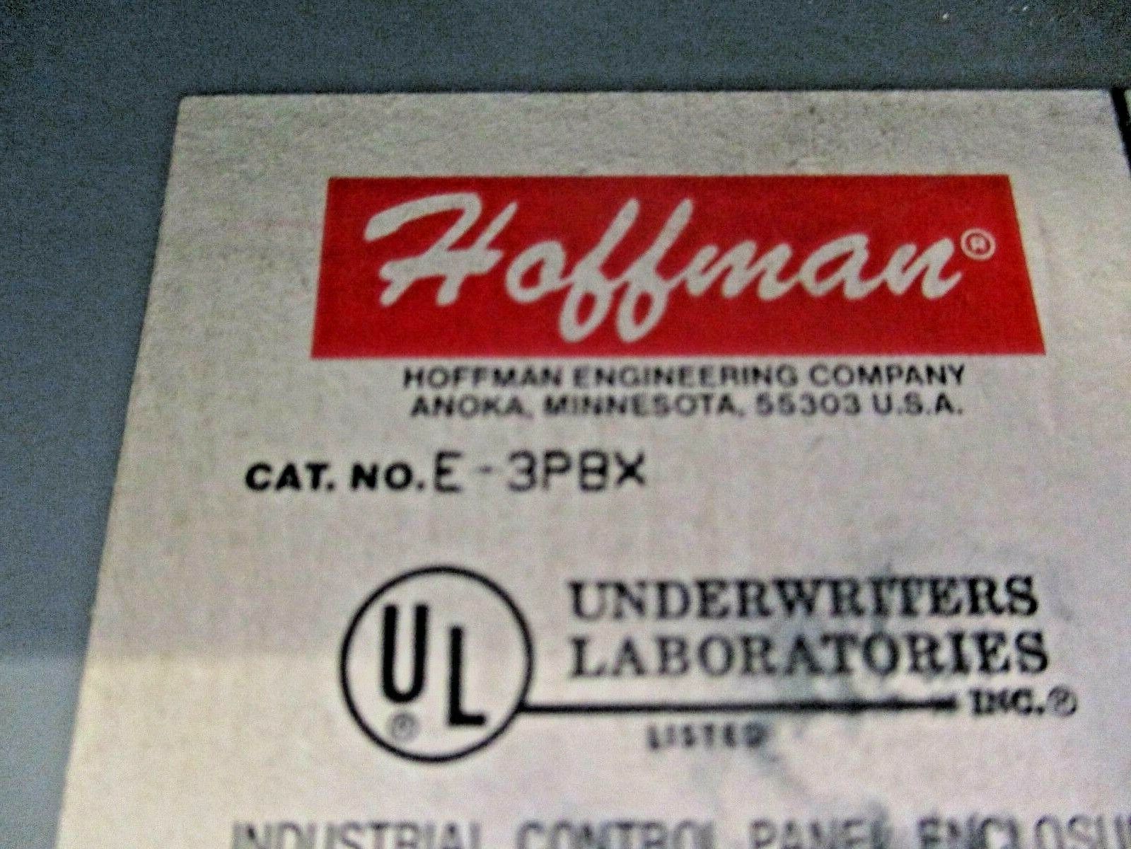 Hoffman Pushbutton Enclosure E3PBX 3-Position Used