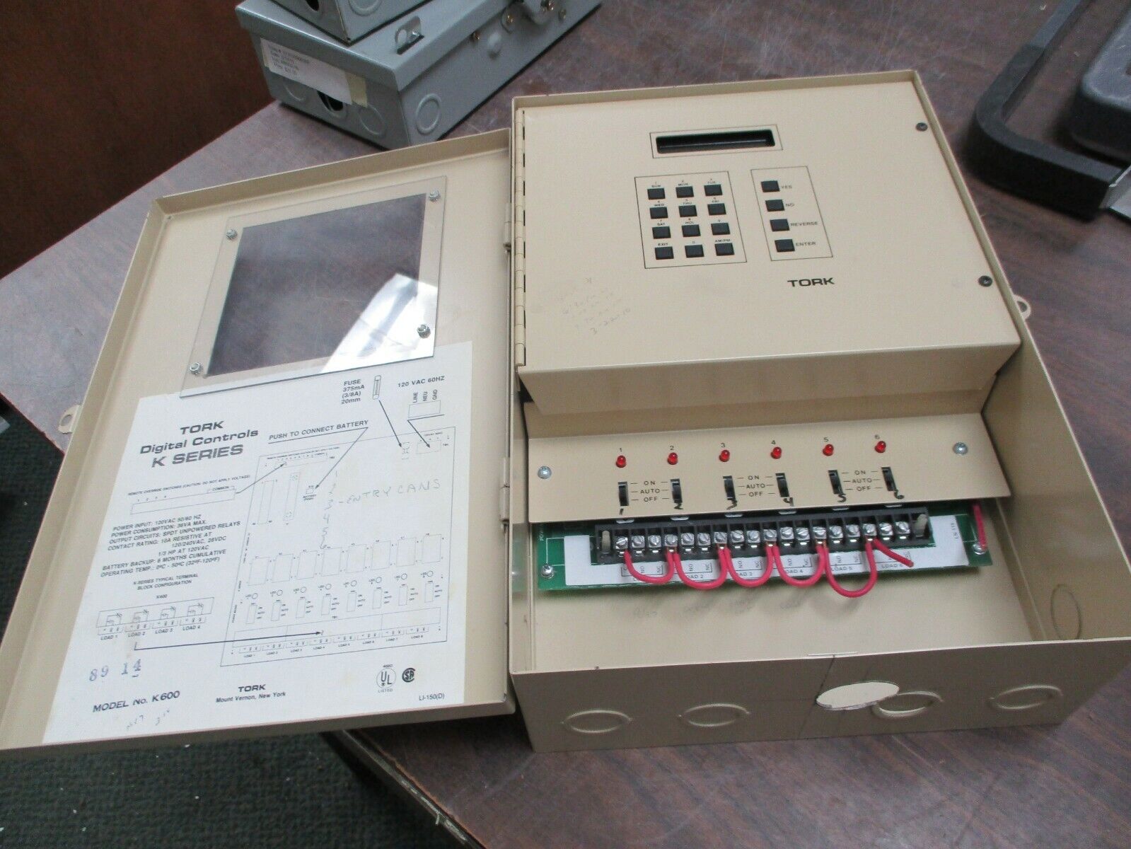 Tork K Series Digital Controller K600 120VAC 50/60Hz 36VA *No Lock* Used