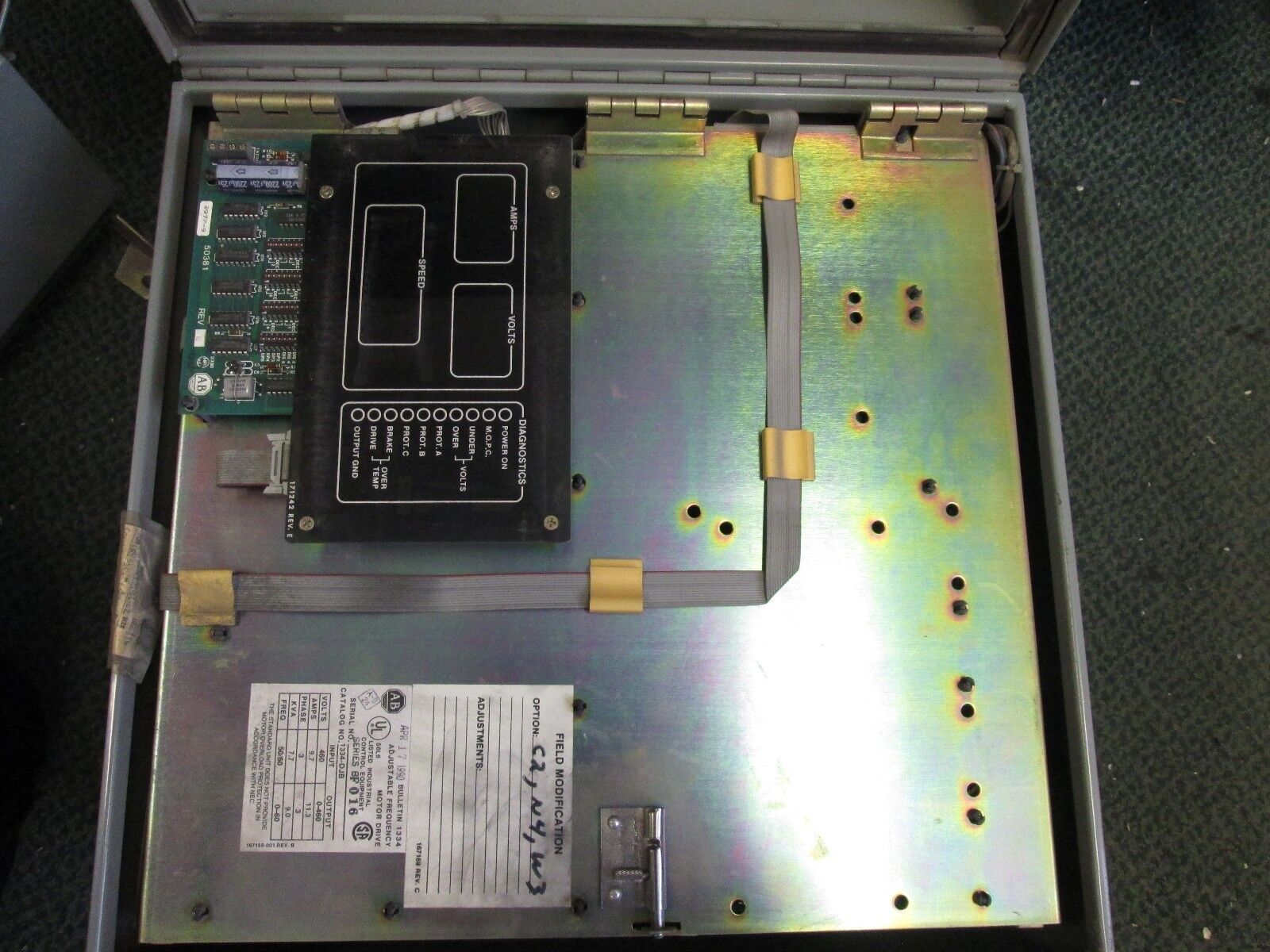 Allen-Bradley AC Drive 1334-DJB 3Ph In: 460V 9.7A Out: 0-460V 11.3A Used