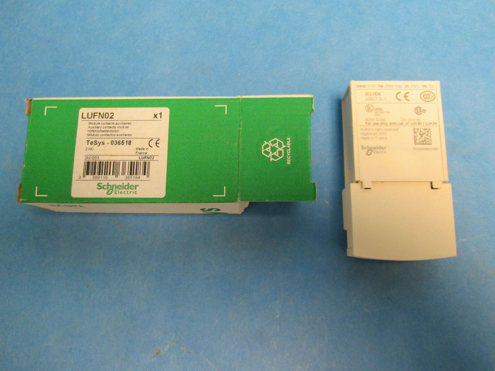 Telemecanique LUFN02 Aux. Contact Module NC NC New in Box!!!