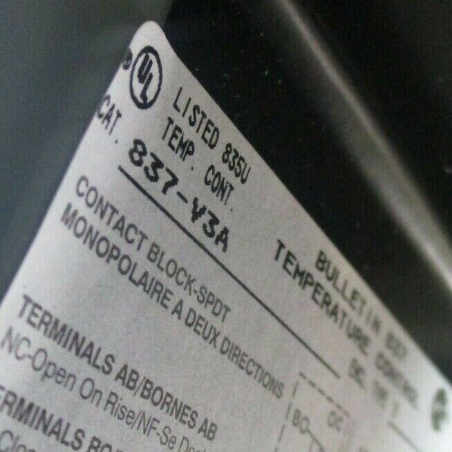 Allen-Bradley Temperature Control 837-V3A Ser. A Range: 140-290°F New Surplus