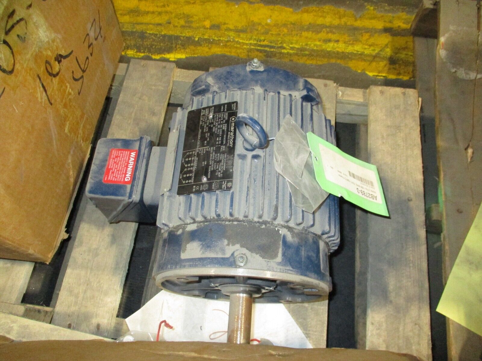 Marathon Severe Duty Motor E468 2HP 1200RPM 230/460V 6/3A 60Hz 3Ph *No Key* Used