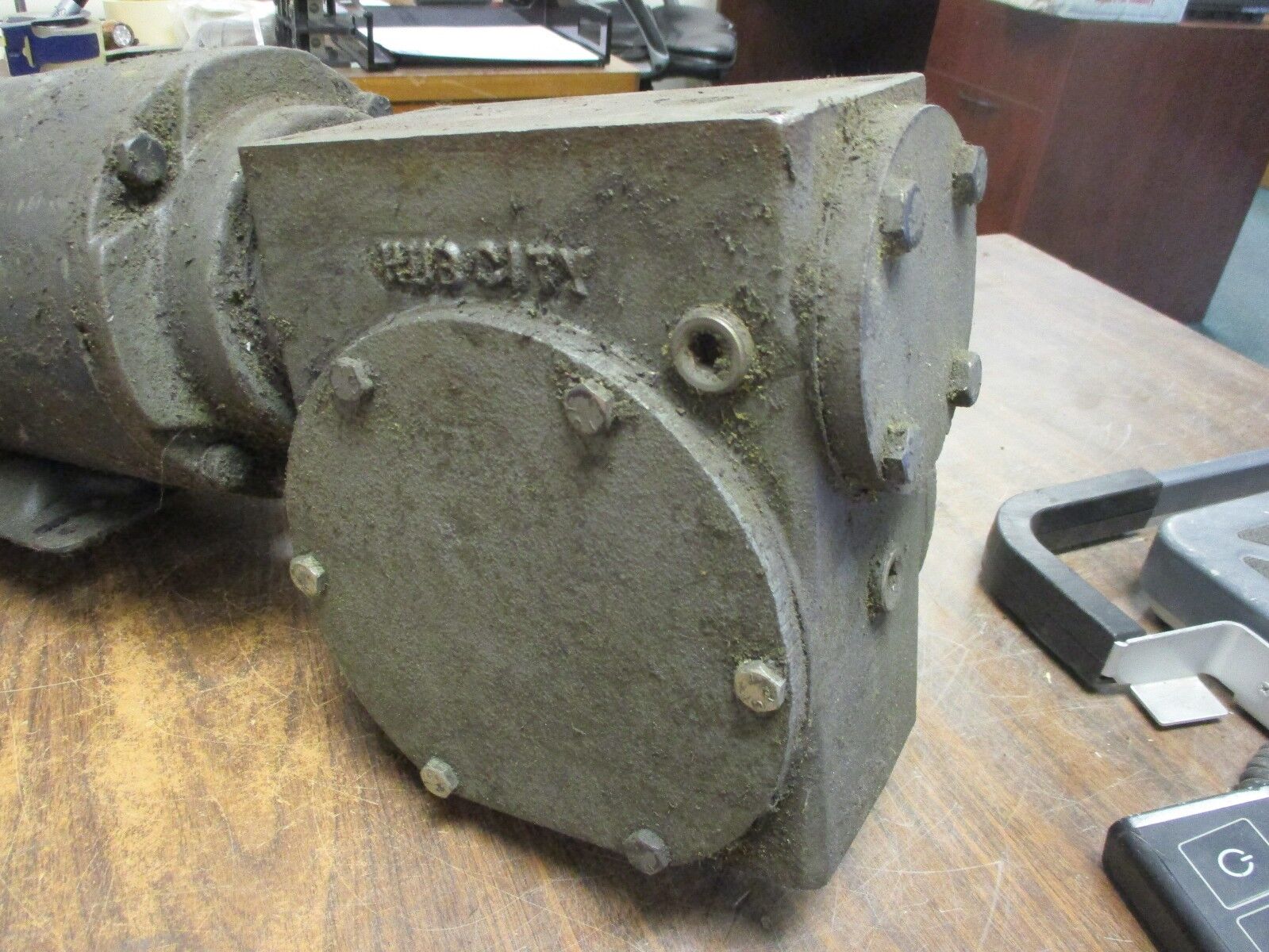 Leeson C145T11FK2D Motor w/ Gear 120428.00 1HP 1200RPM FR:G145TC ENCL:TEFC Used