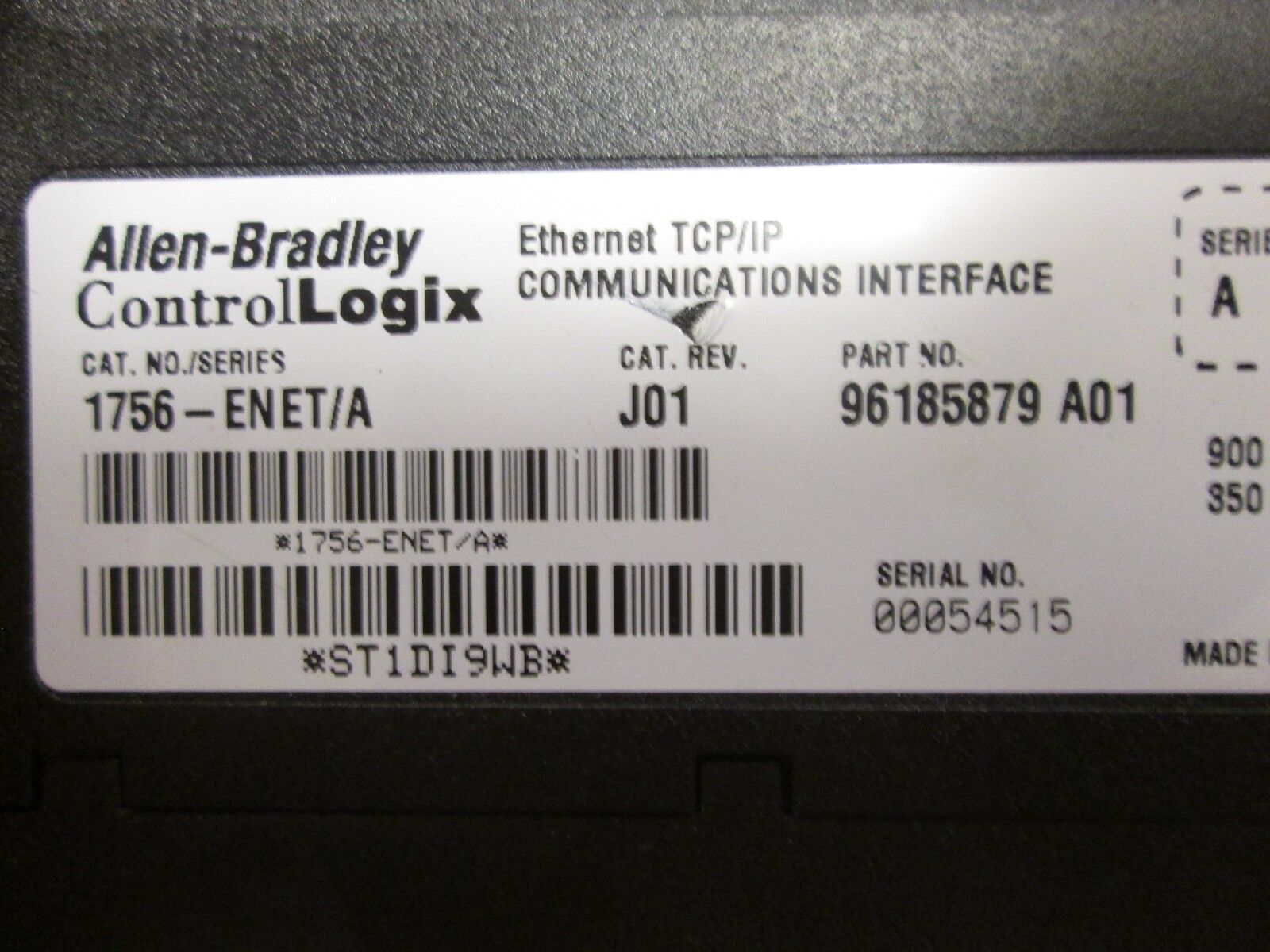 Allen-Bradley ControlLogix Ethernet TCP/IP Comm Interface 1756-ENET/A Used