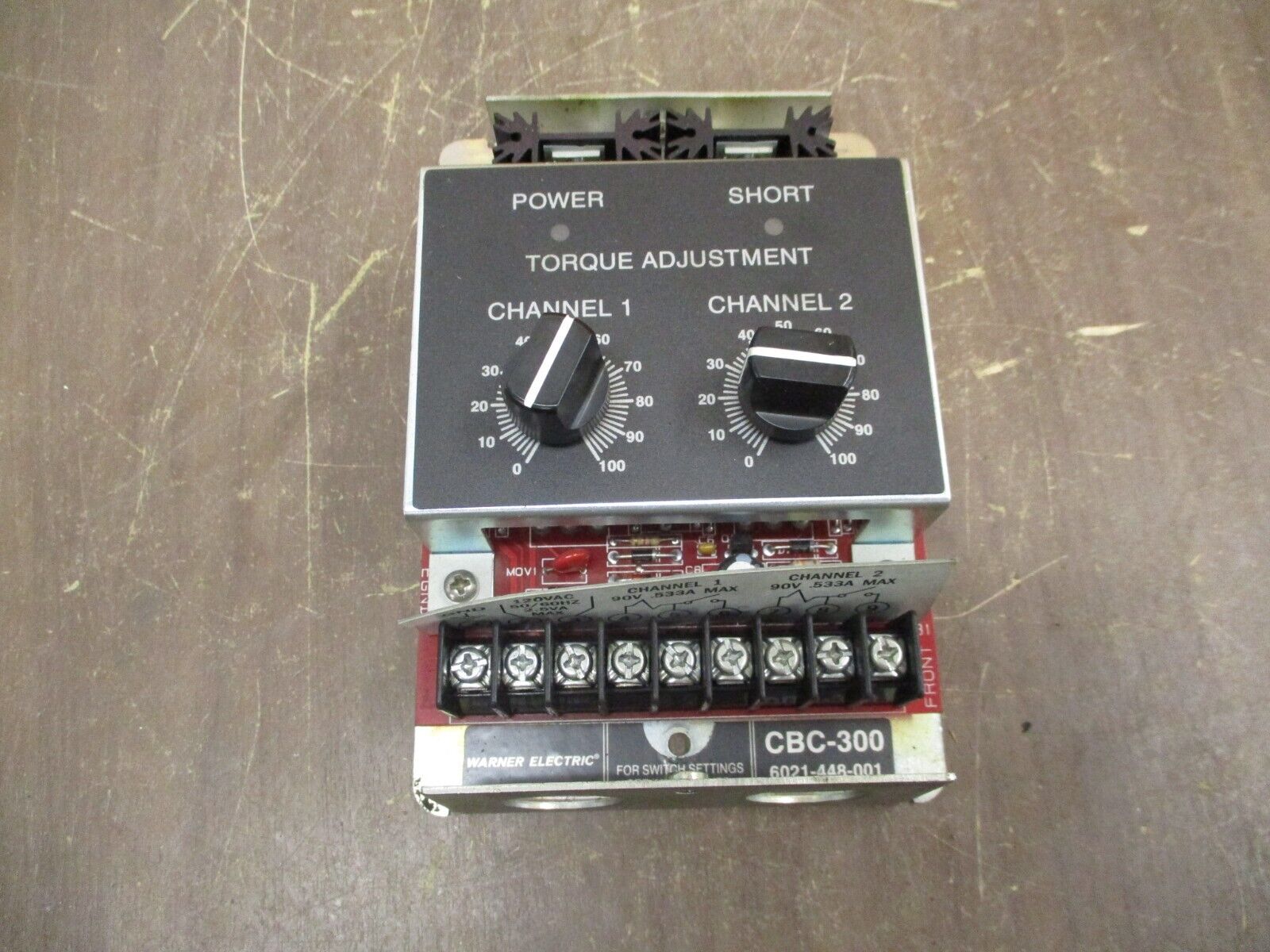 Warner Electric CBC-300 Clutch/Brake Control 6021-448-001 *Missing Cover*