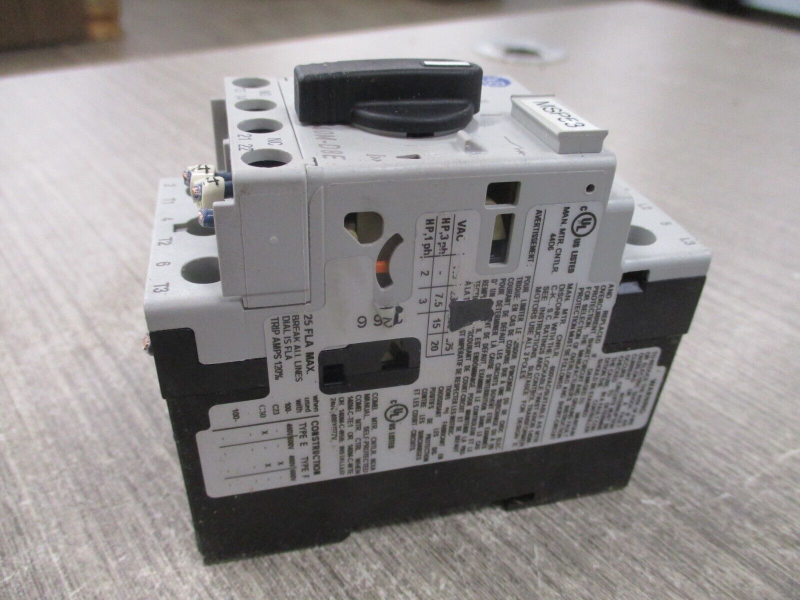 Allen-Bradley Manual Motor Protector 140M-D8E-C25 Ser. C Trip : 18-25A Used
