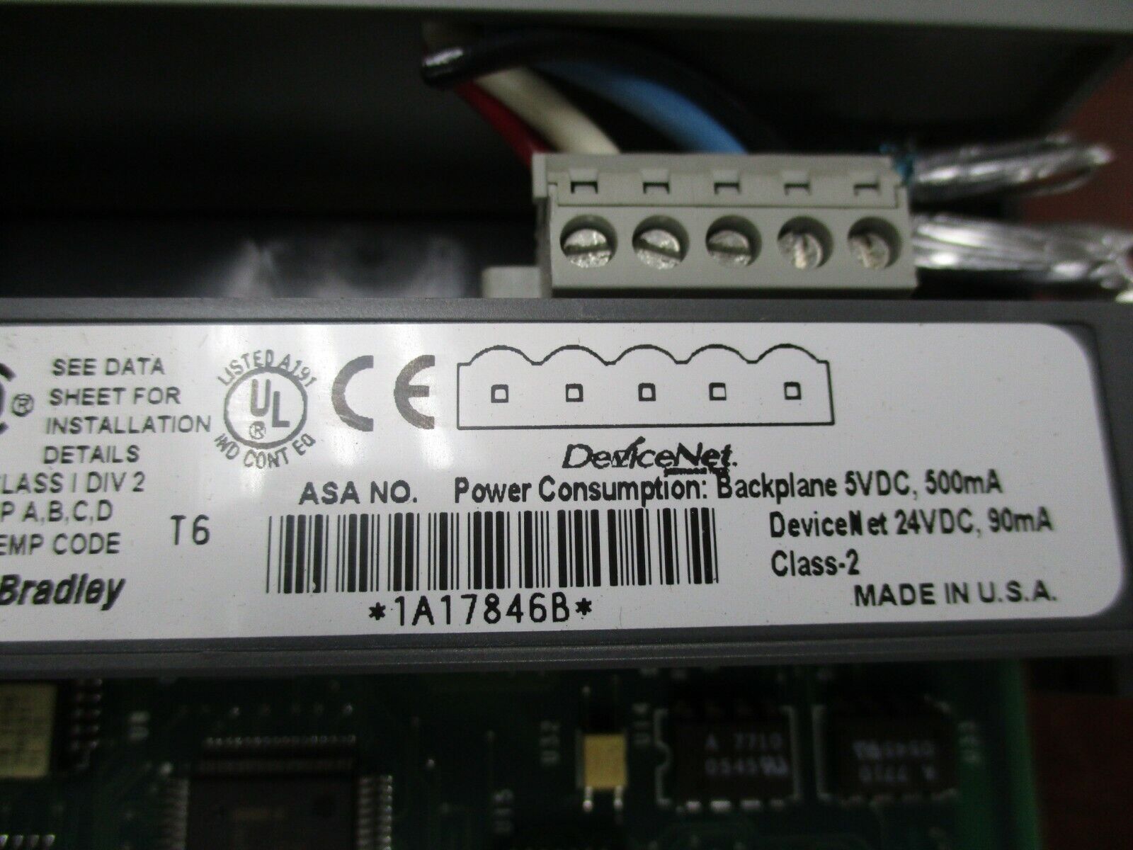 Allen-Bradley SLC 500 DeviceNet Scanner Module 1747-SDN Ser. B FRN. 6.002 Used
