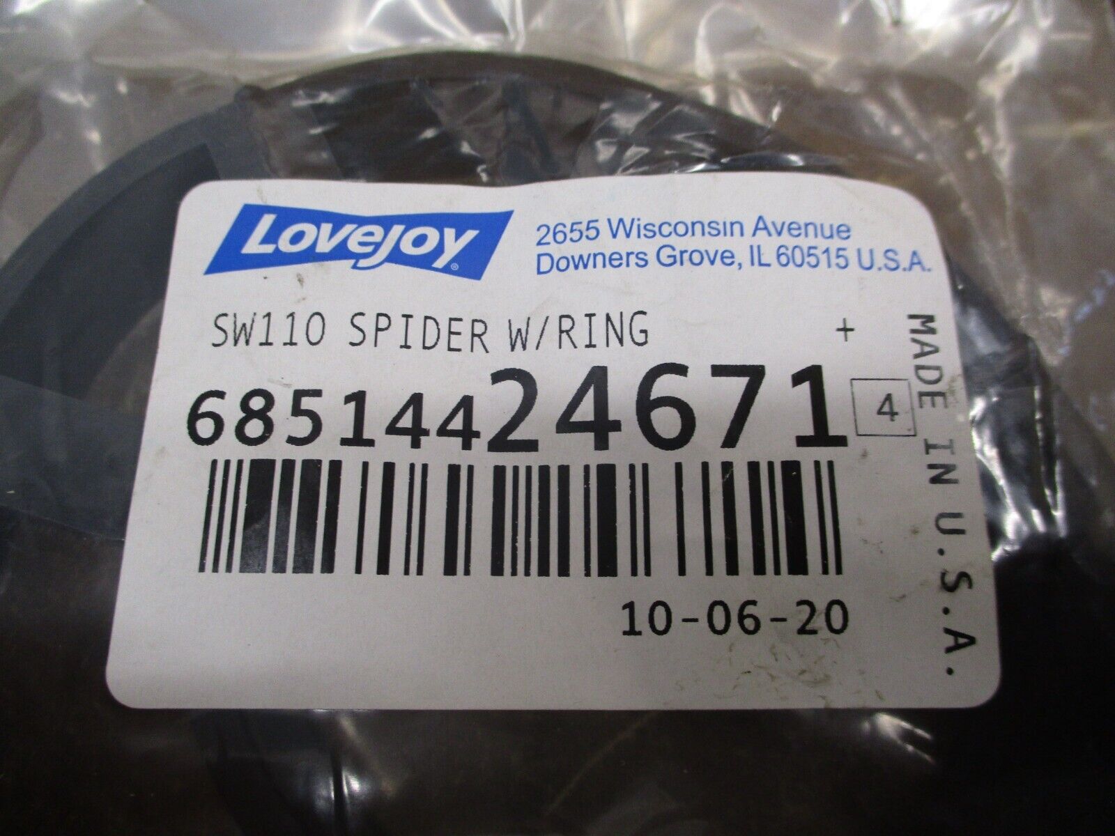 Lovejoy SW110 Spider w/ Ring 68514424671 New Surplus