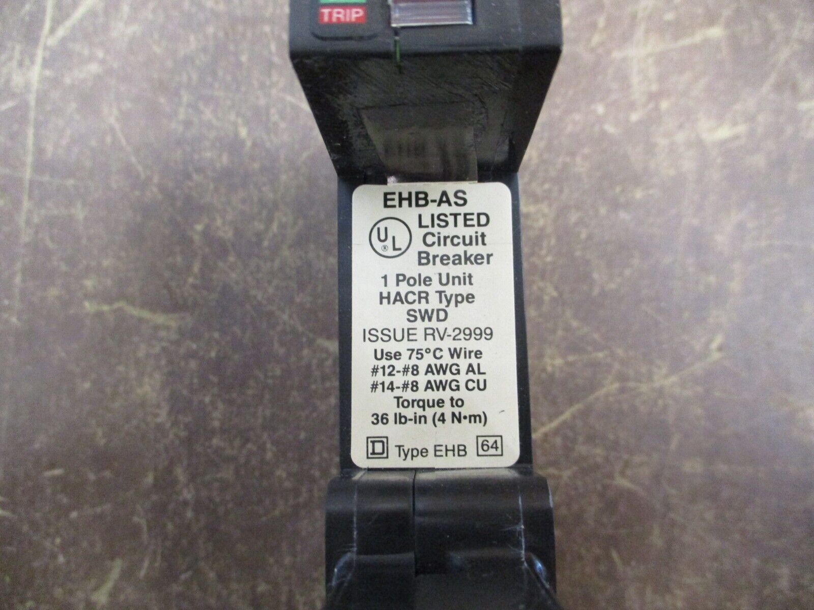 Square D Powerlink AS Remote Controlled Circuit Breaker EHB14020AS 20A 277V 1P