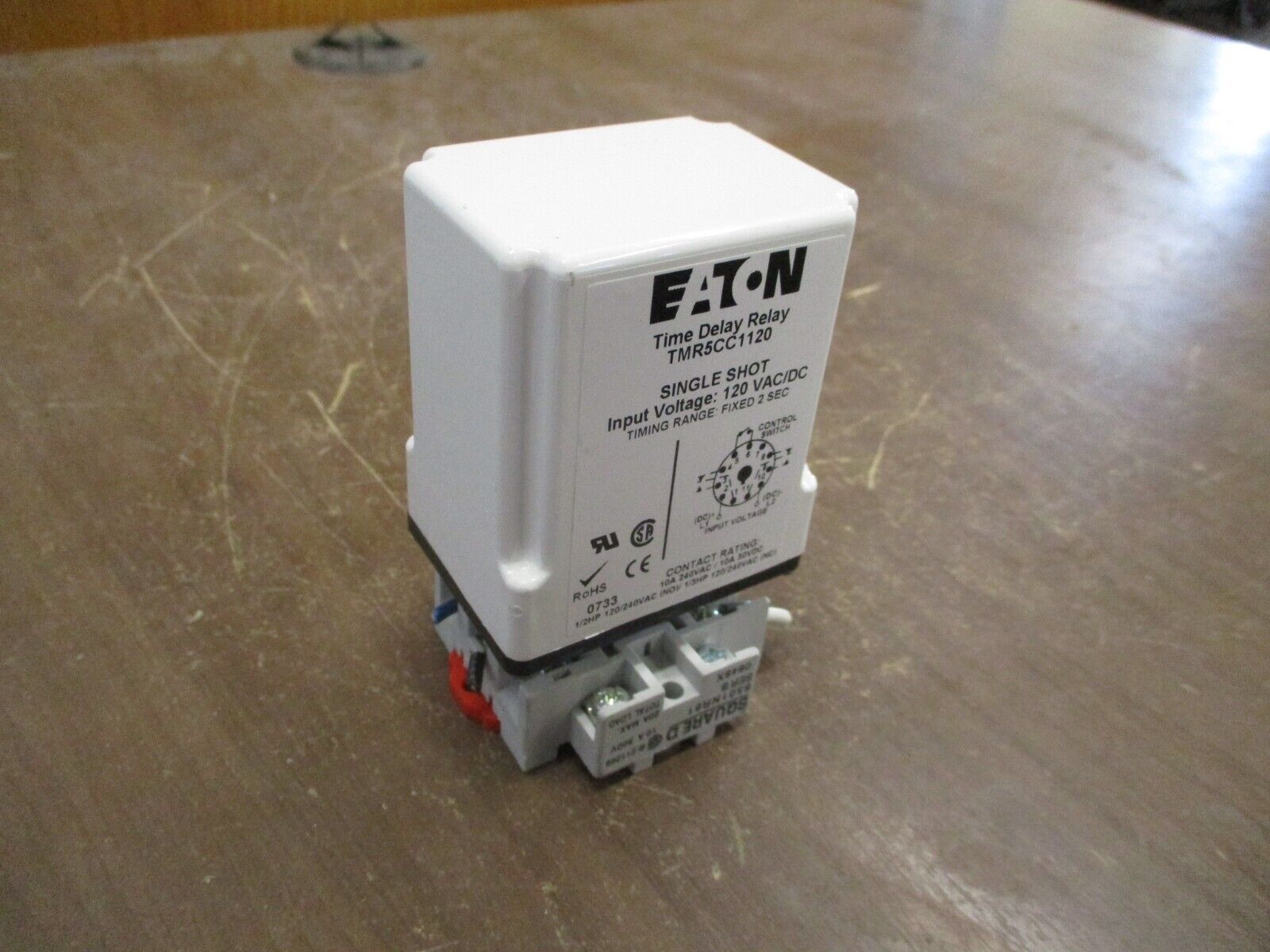 Eaton Time Delay Relay TMR5CC1120 Delay: Fixed 2 Sec 120V AC/DC w/ Base Used