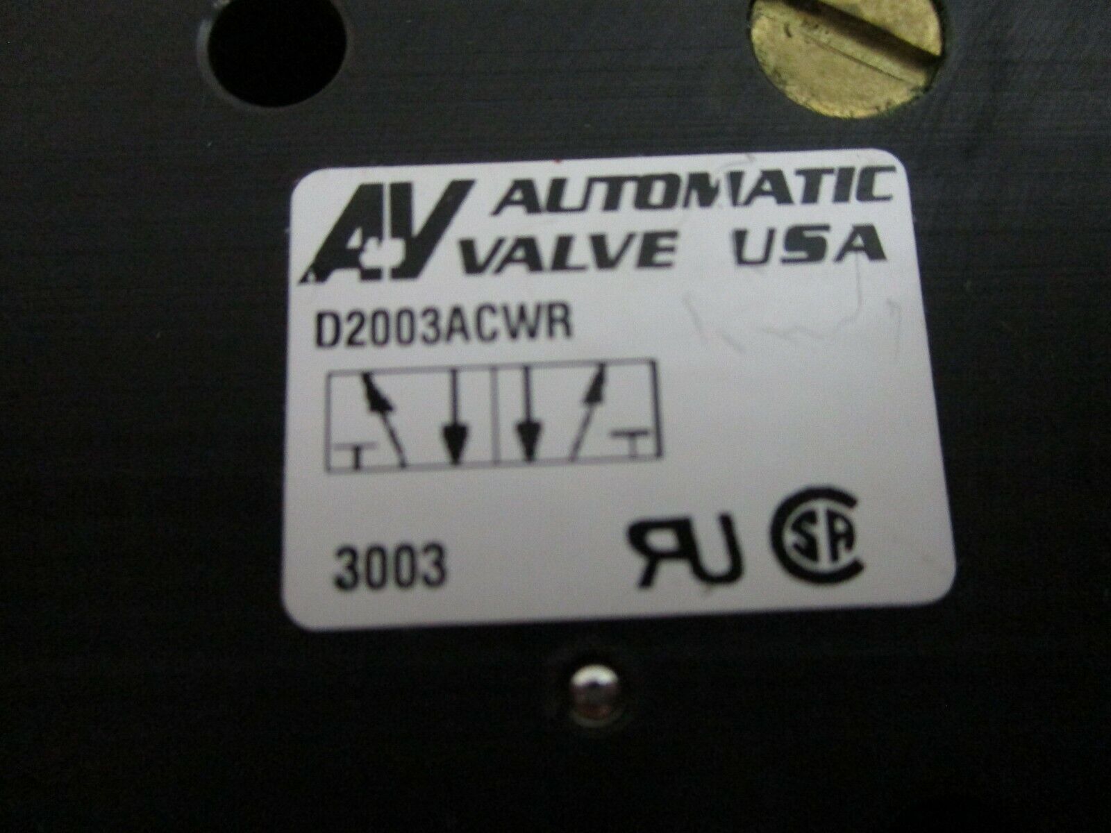Automatic Valve Valve Block D2003ACWR Used