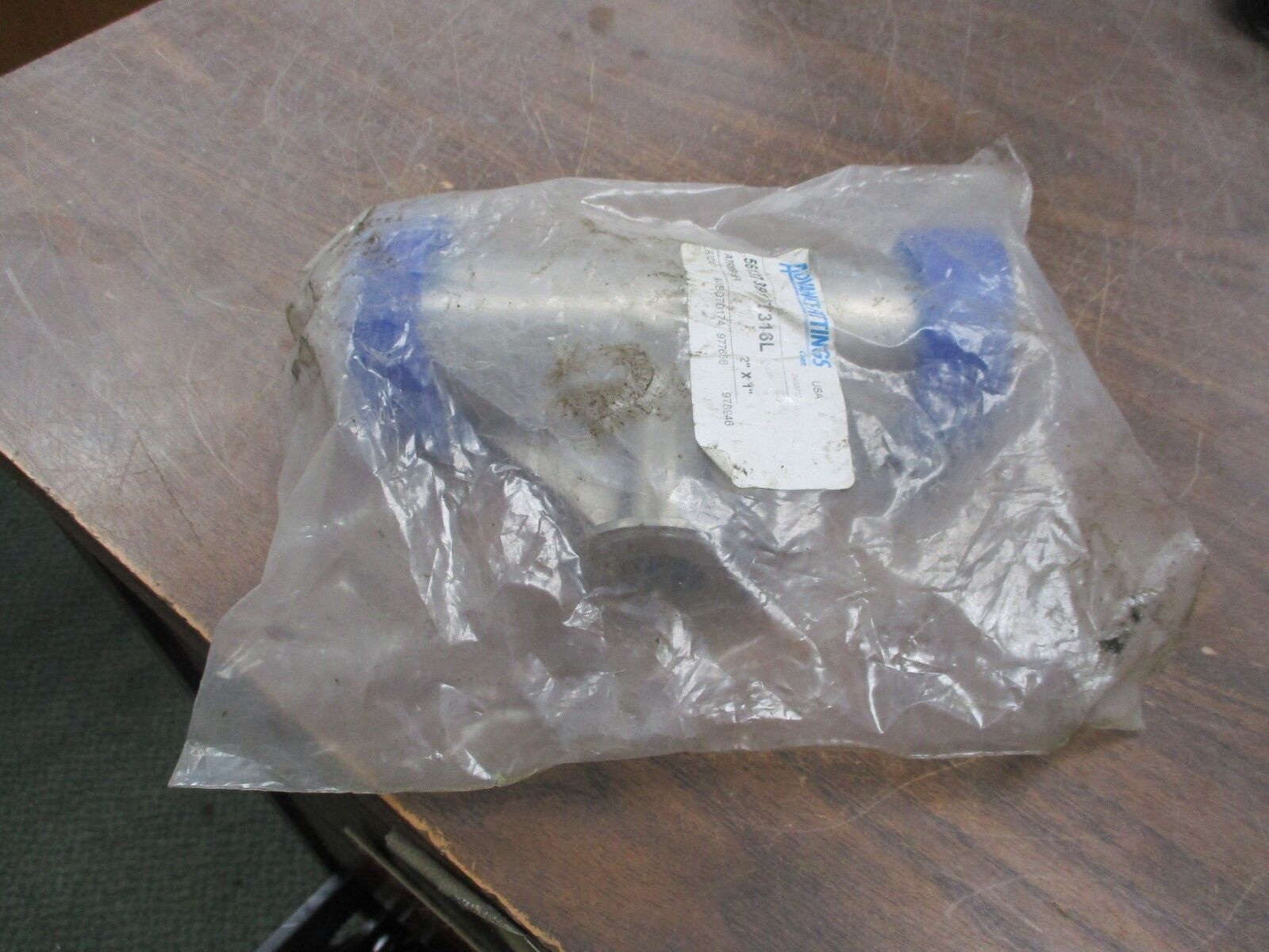 Advanced Fittings Stainless Steel Reducing Tee 56137-391 T316L Size: 2"x1"
