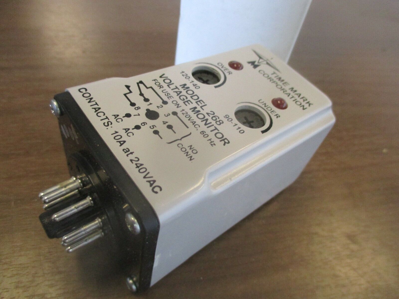 Time Mark Model 268 Over/Under Voltage Relay 98A00144-01 120V 60Hz New Surplus