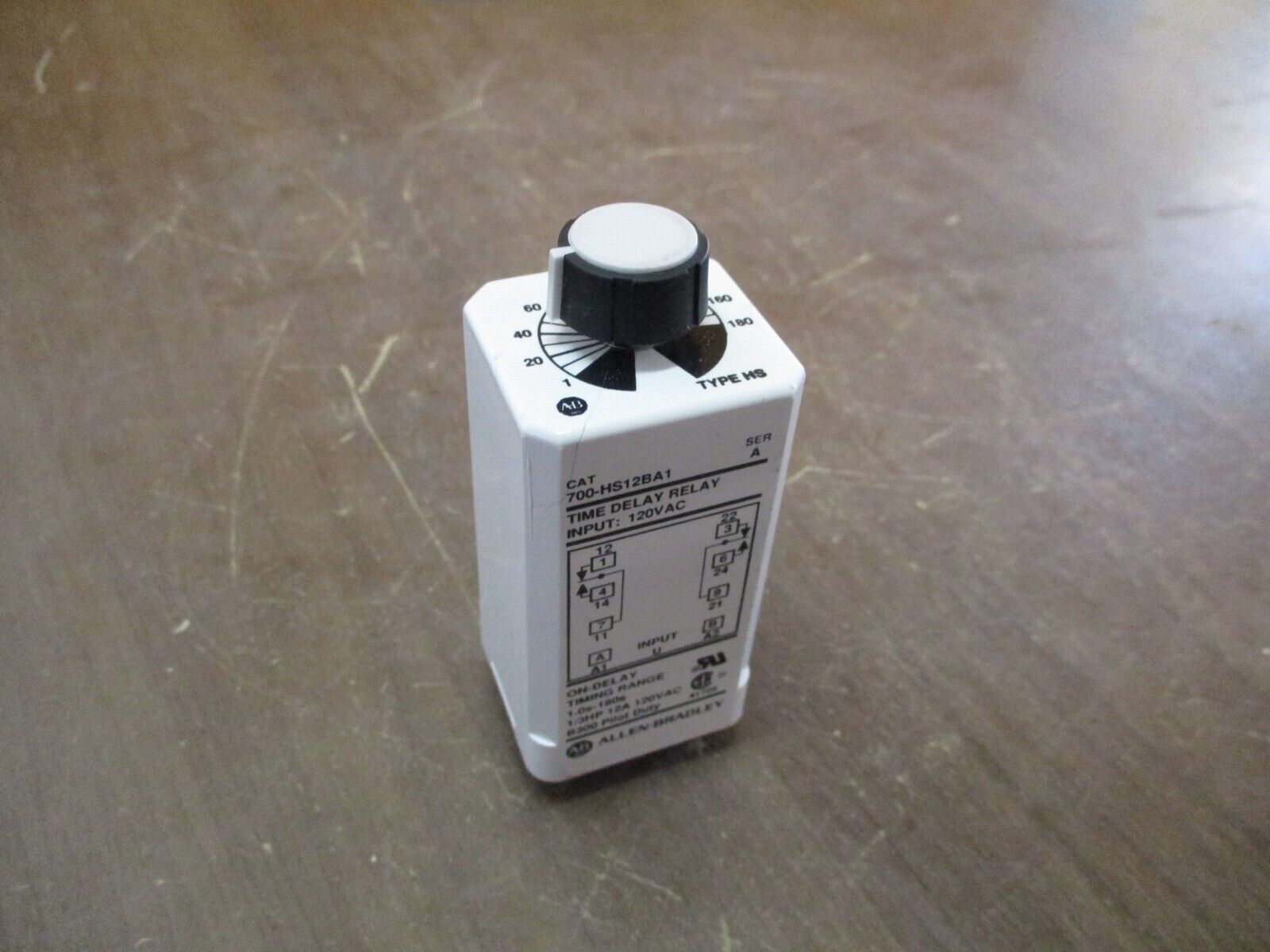 Allen-Bradley Time Delay Relay 700-HS12BA1 Ser. A 120VAC Range: 1.0-180s Used