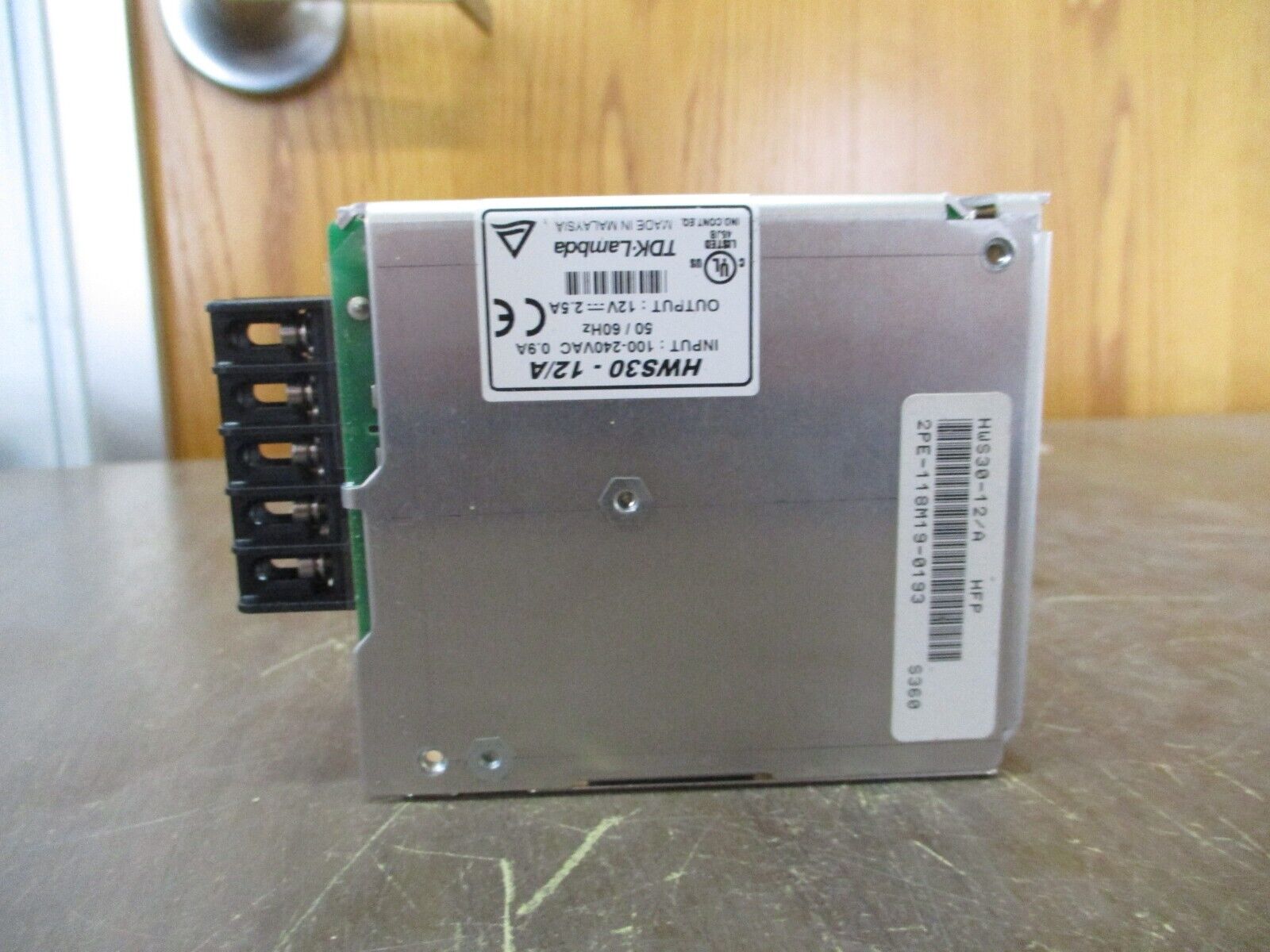 TDK-Lambda Power Supply HWS30-12/A Input: 100-240VAC 0.9A 50/60Hz Used